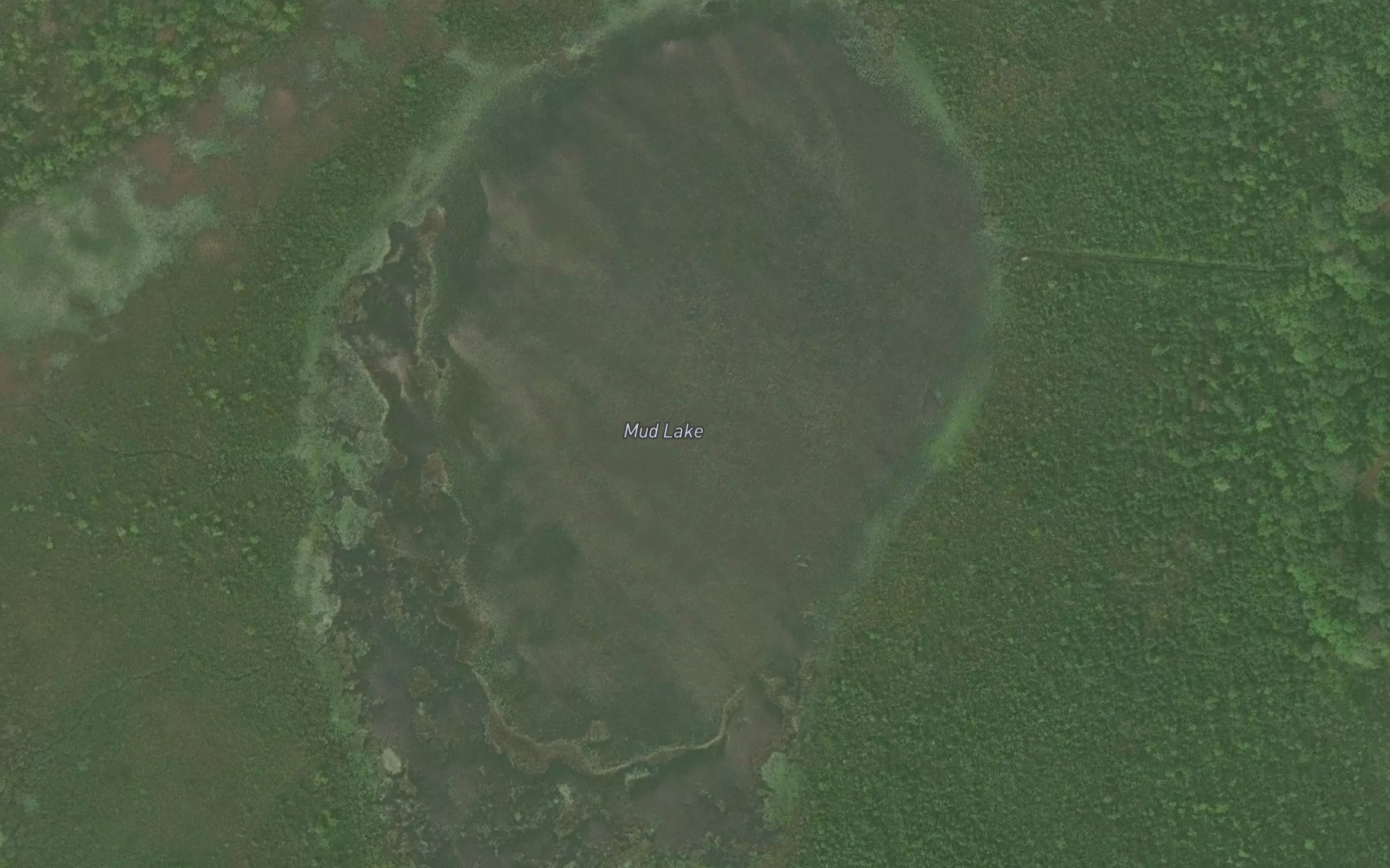 Satellite map of the Mud Lake