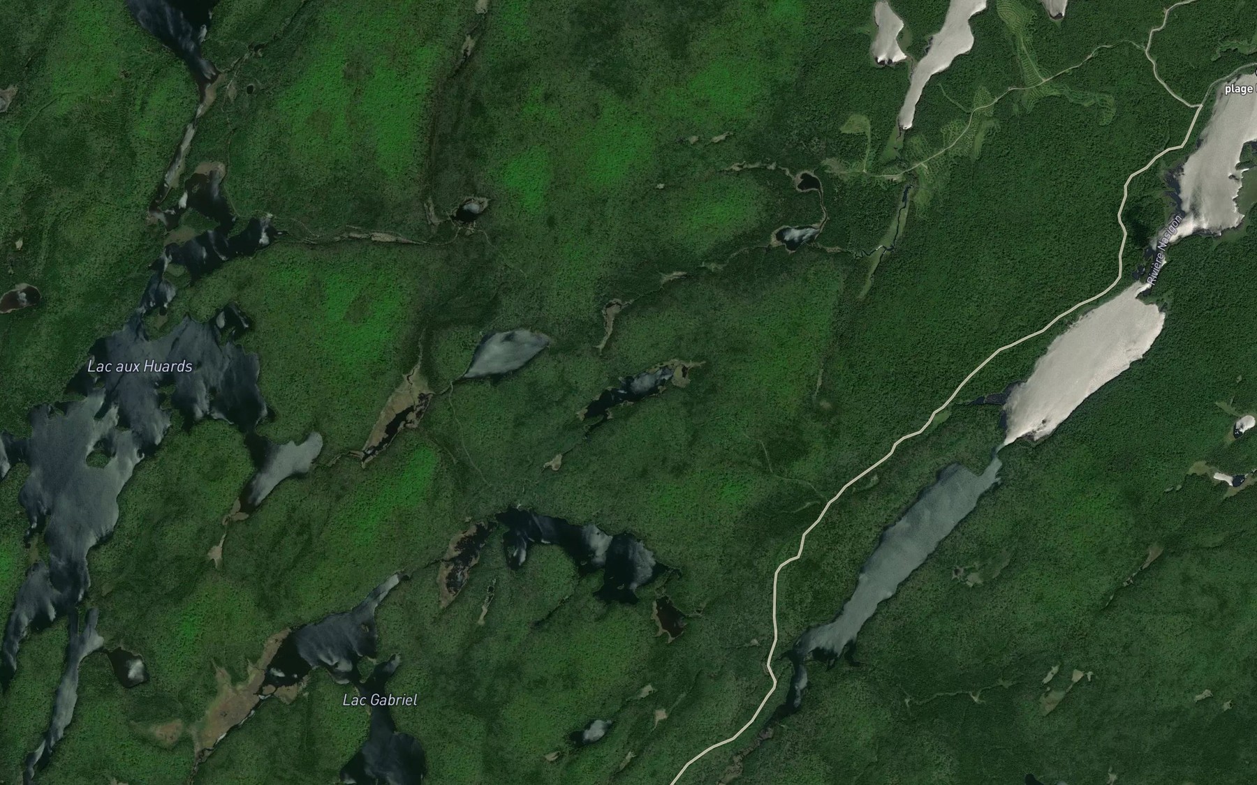 Satellite map of the Lac Landry