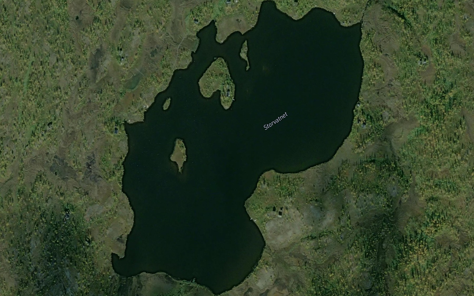 Satellite map of the Storvatnet