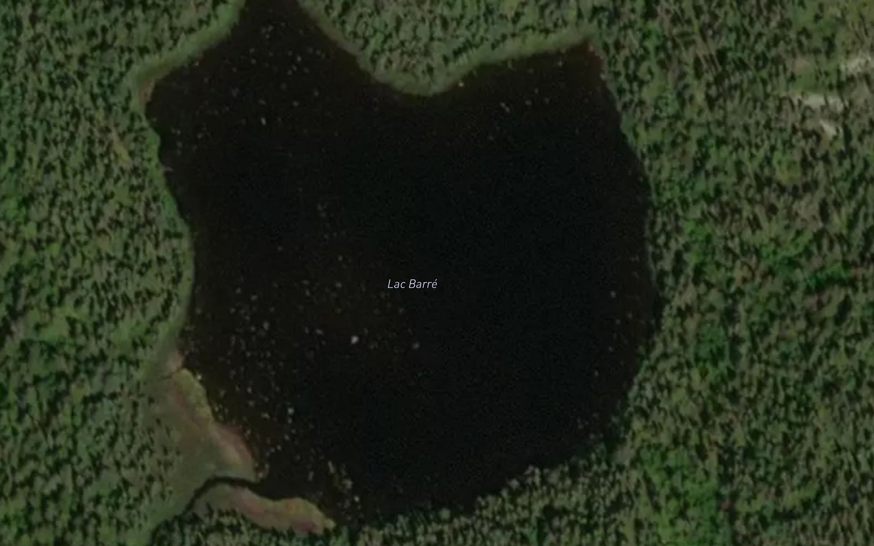 Satellite map of the Lac Barre