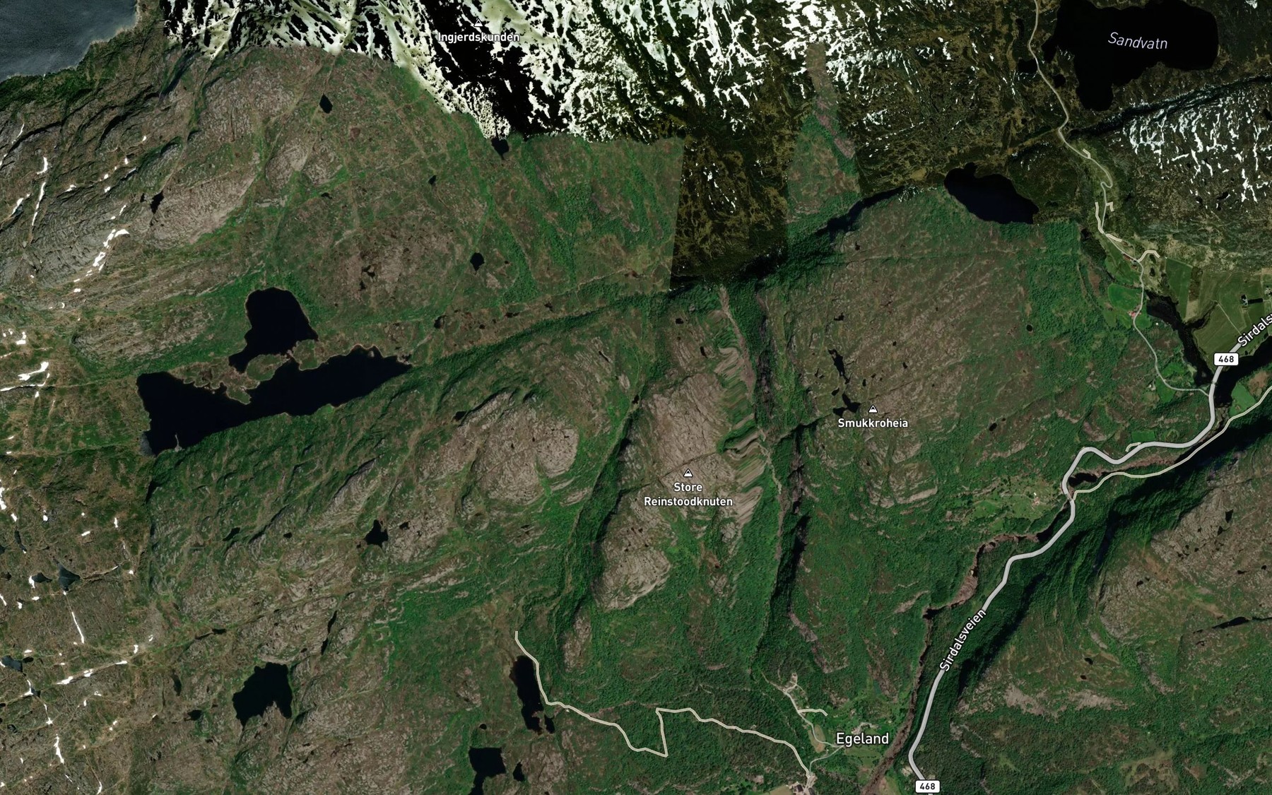 Satellite map of the Litle Rasstoltjodn