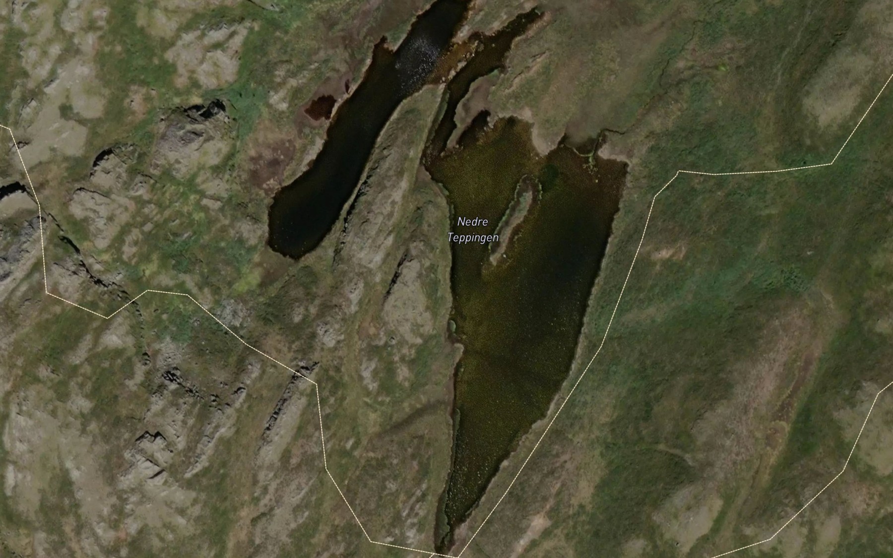 Satellite map of the Nordre Teppingstjorni