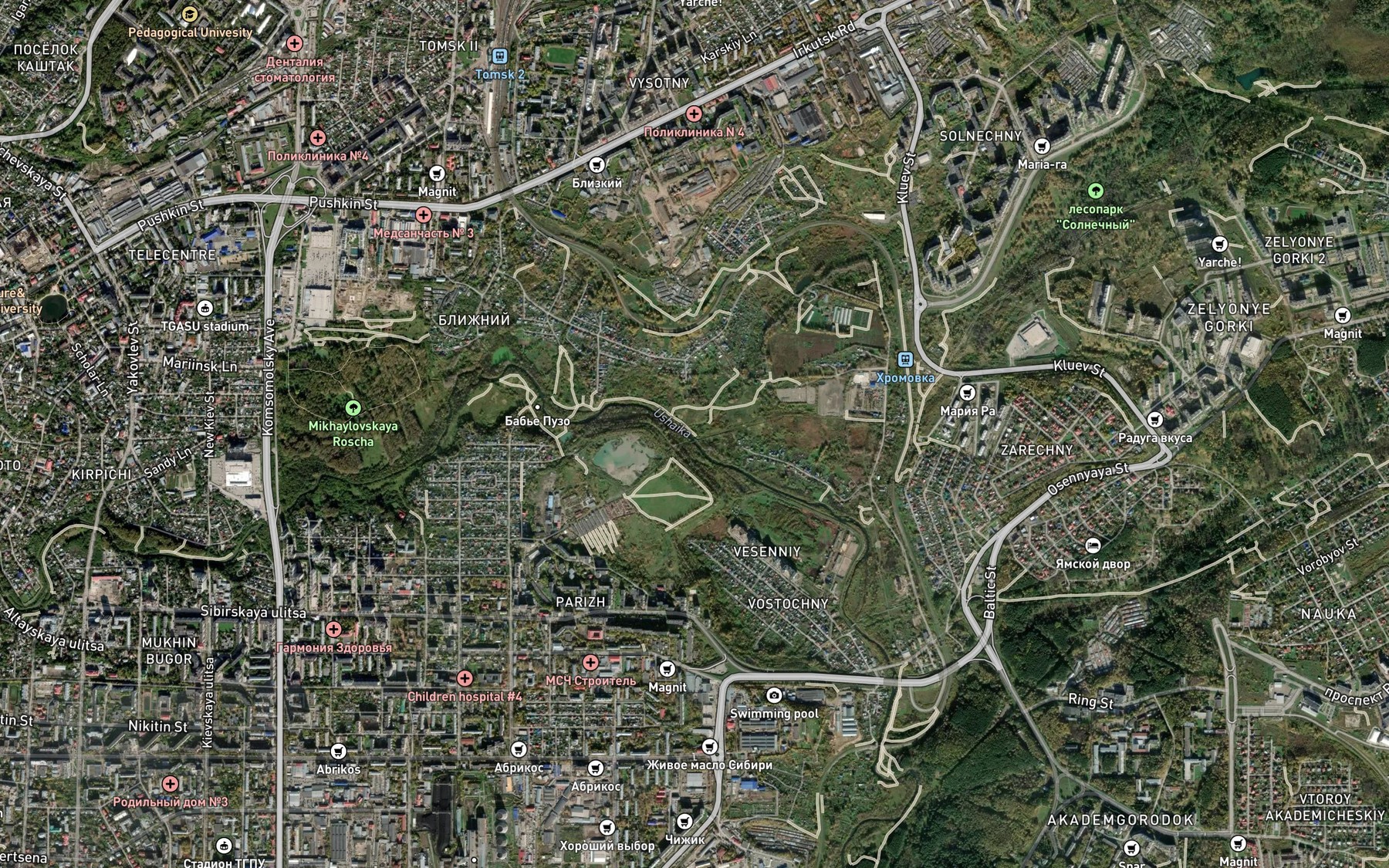 Satellite map of the Larinka