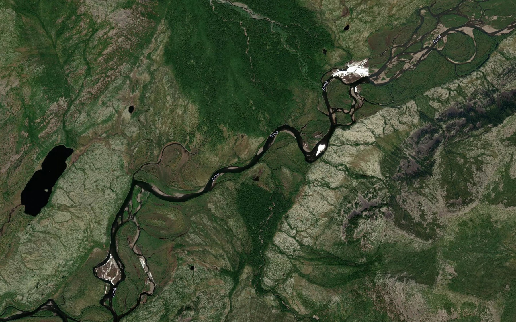 Satellite map of the Tuchak