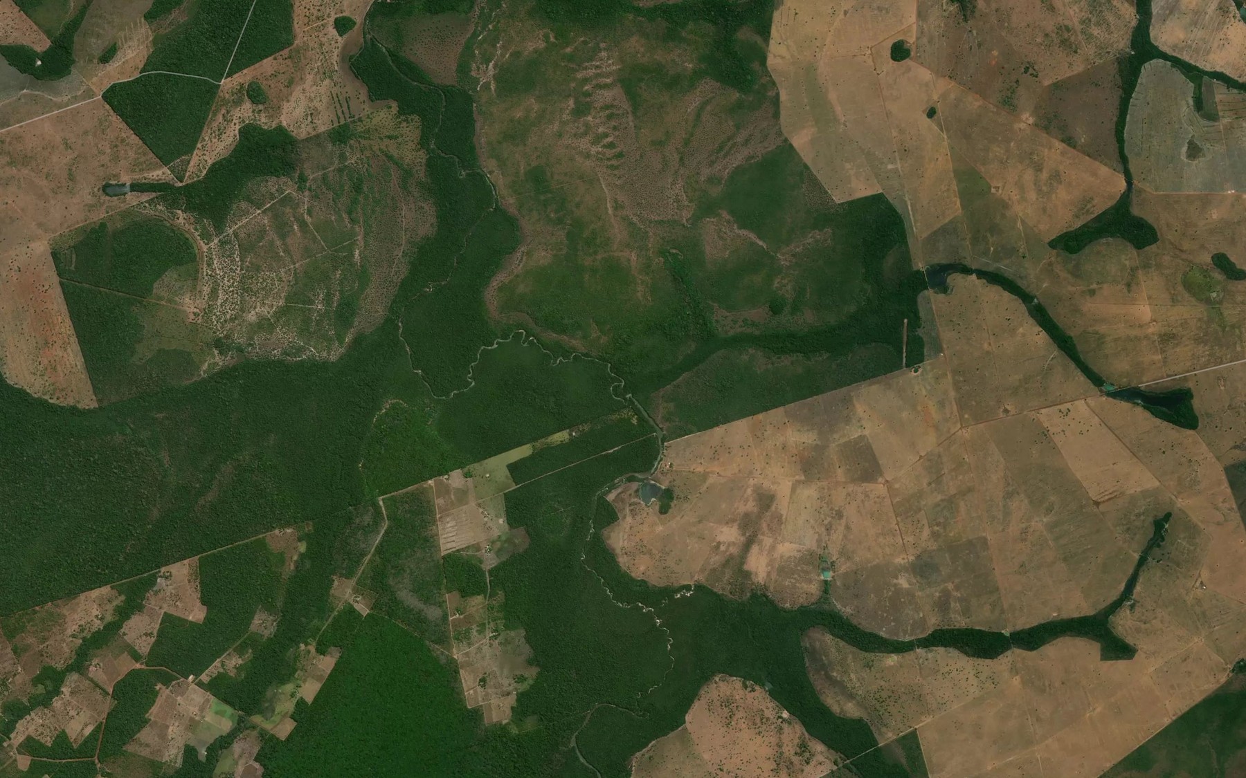 Satellite map of the Corrego Santa Vitoria