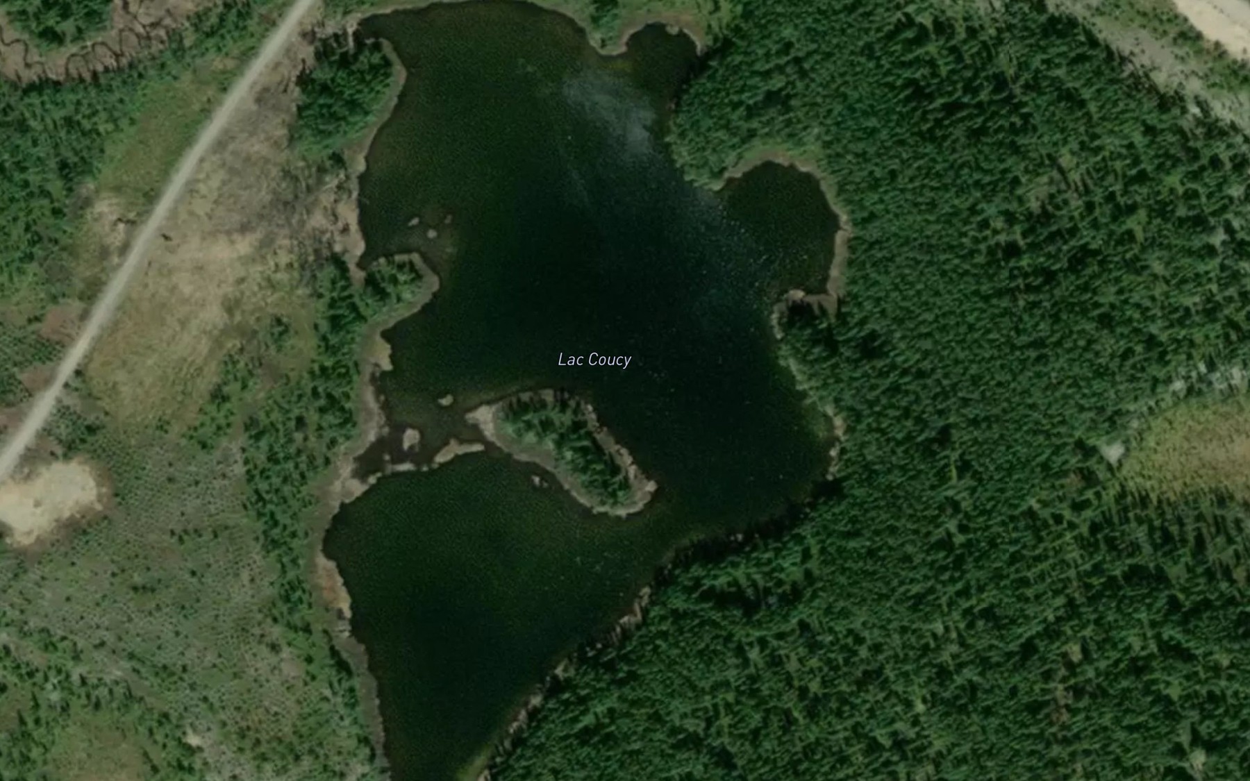 Satellite map of the Lac Coucy