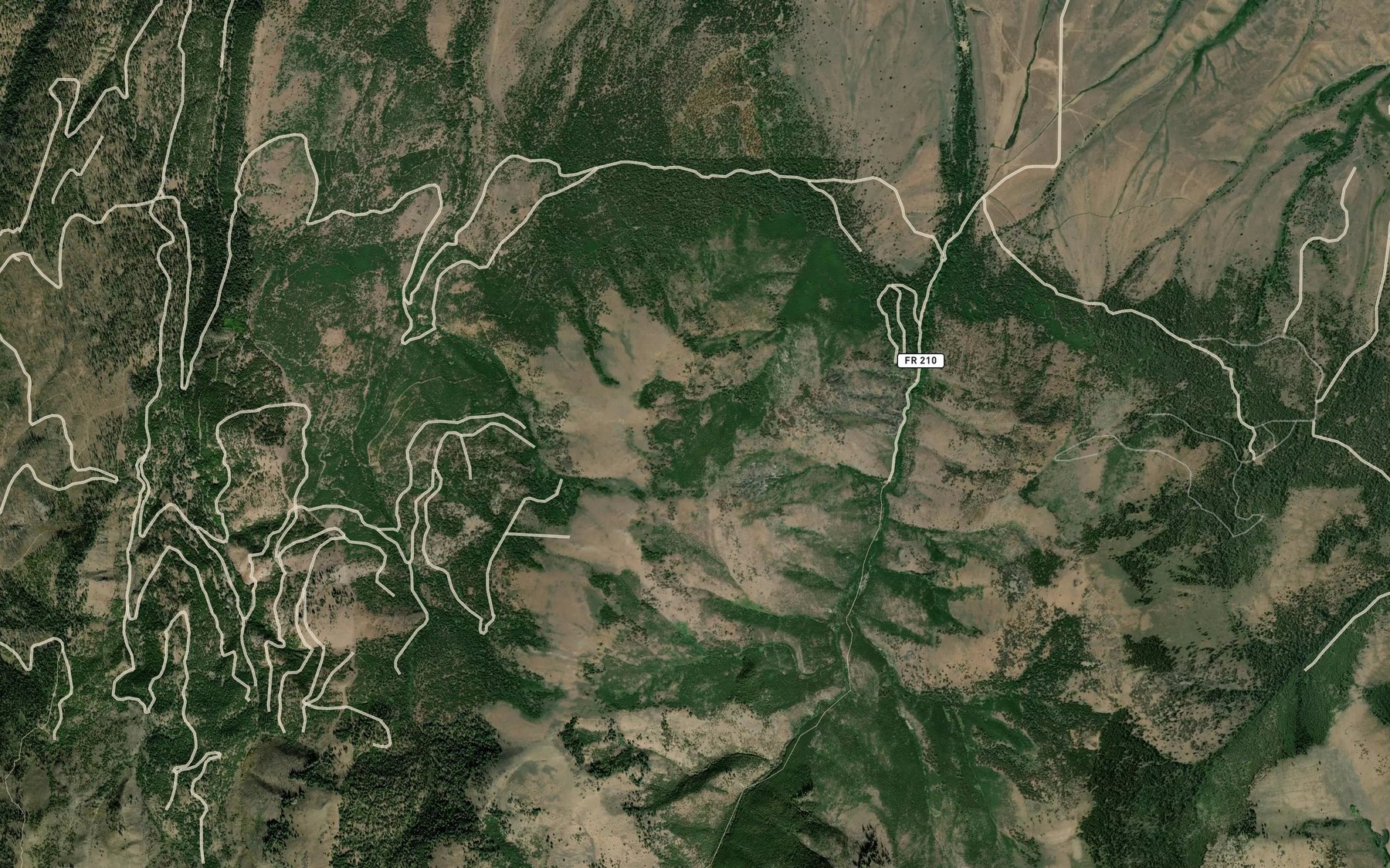 Satellite map of the Payton Spring