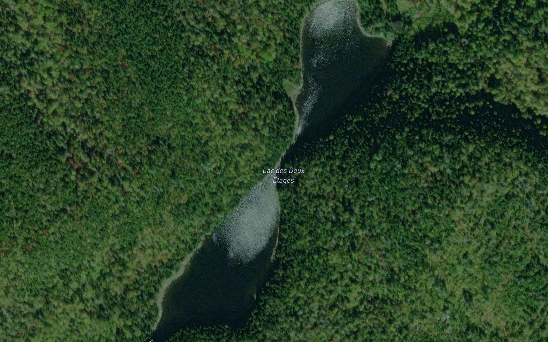 Satellite map of the Lac des Deux Etages