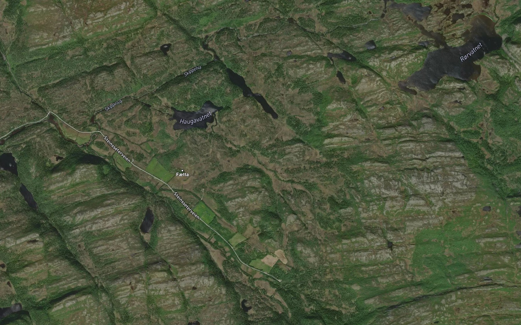 Satellite map of the Sjetndalsbekken