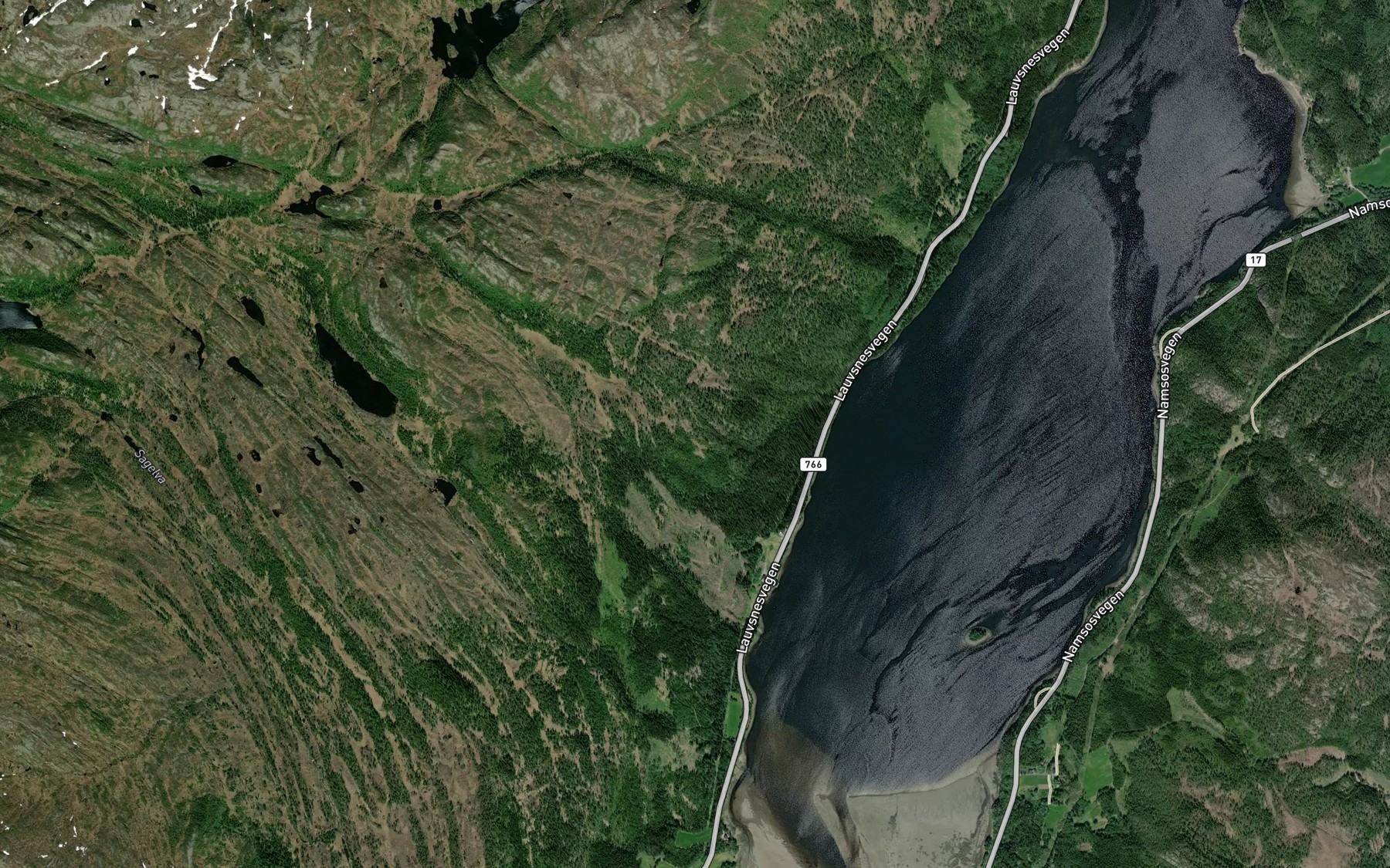 Satellite map of the Nord-Kleivbekken