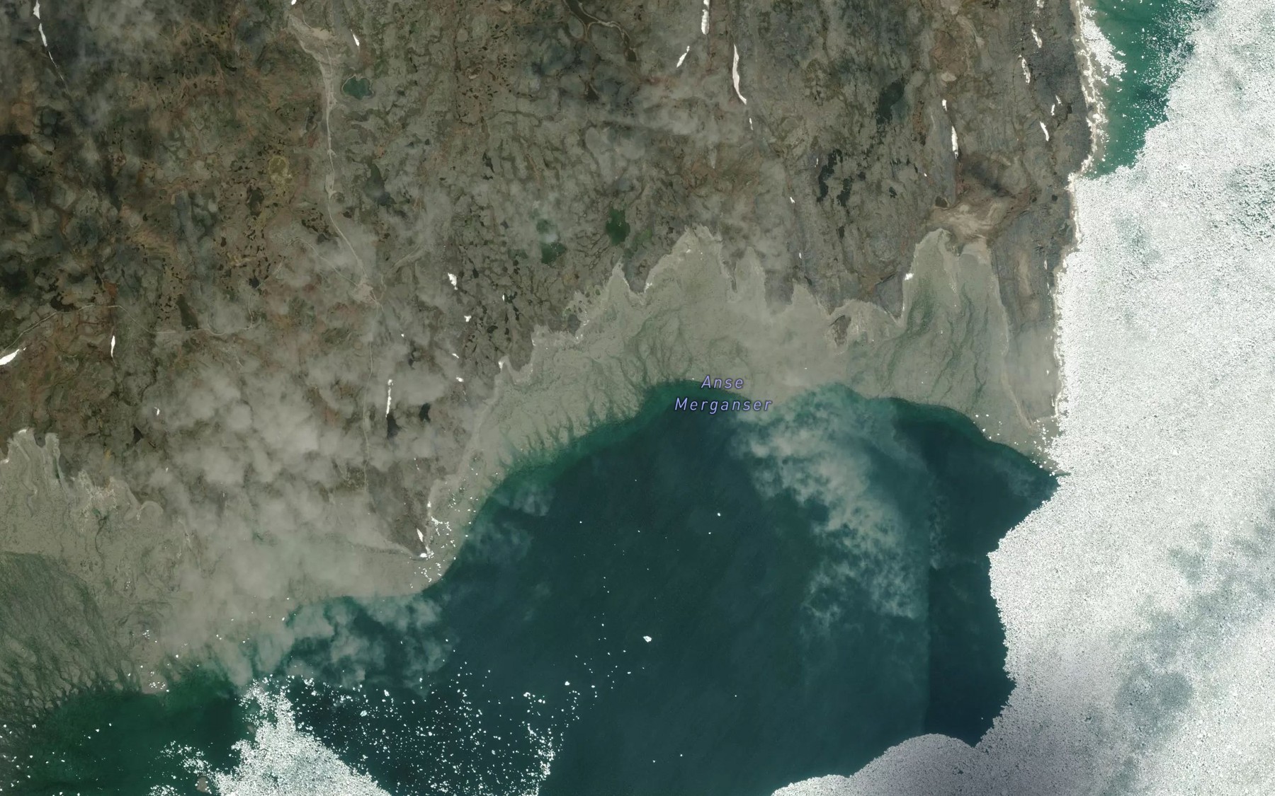 Satellite map of the Anse Merganser