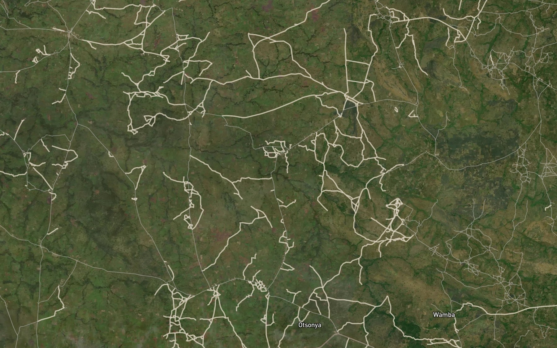 Satellite map of the Kili