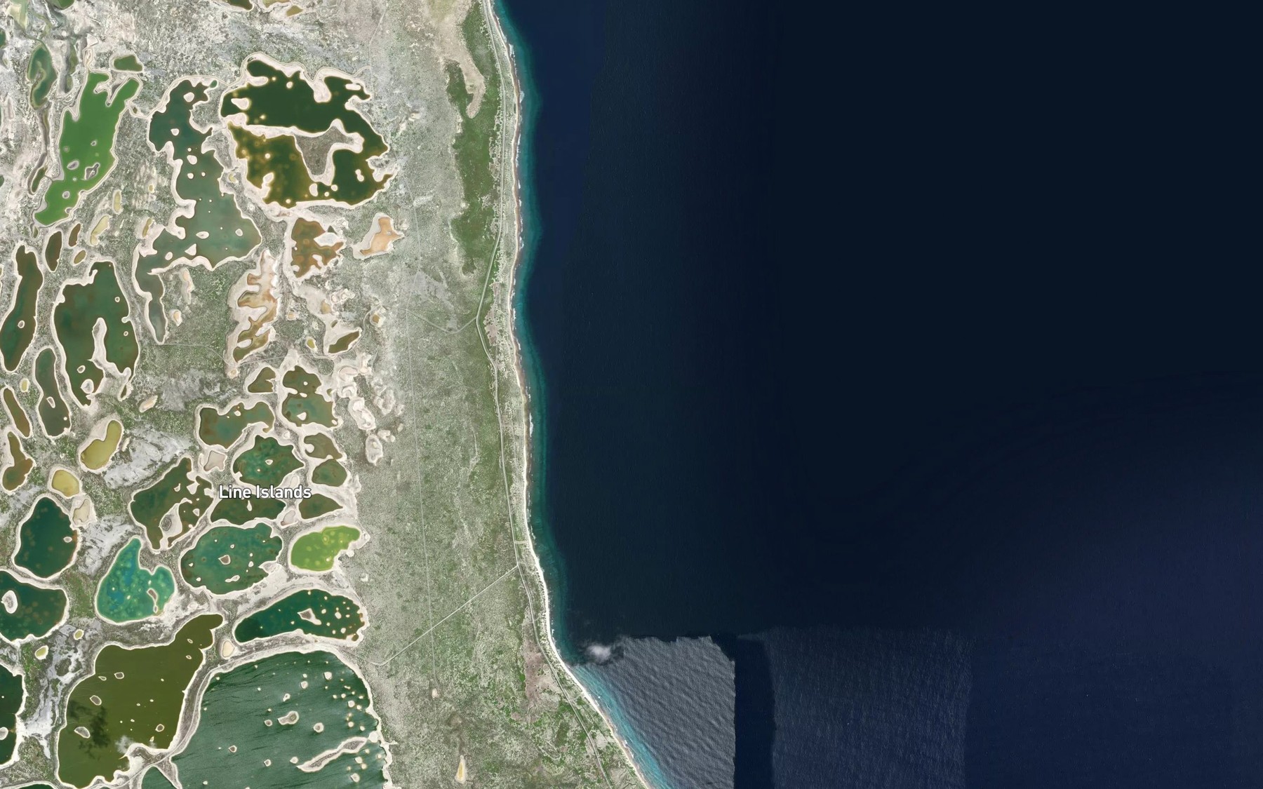 Satellite map of the Bay of Wrecks