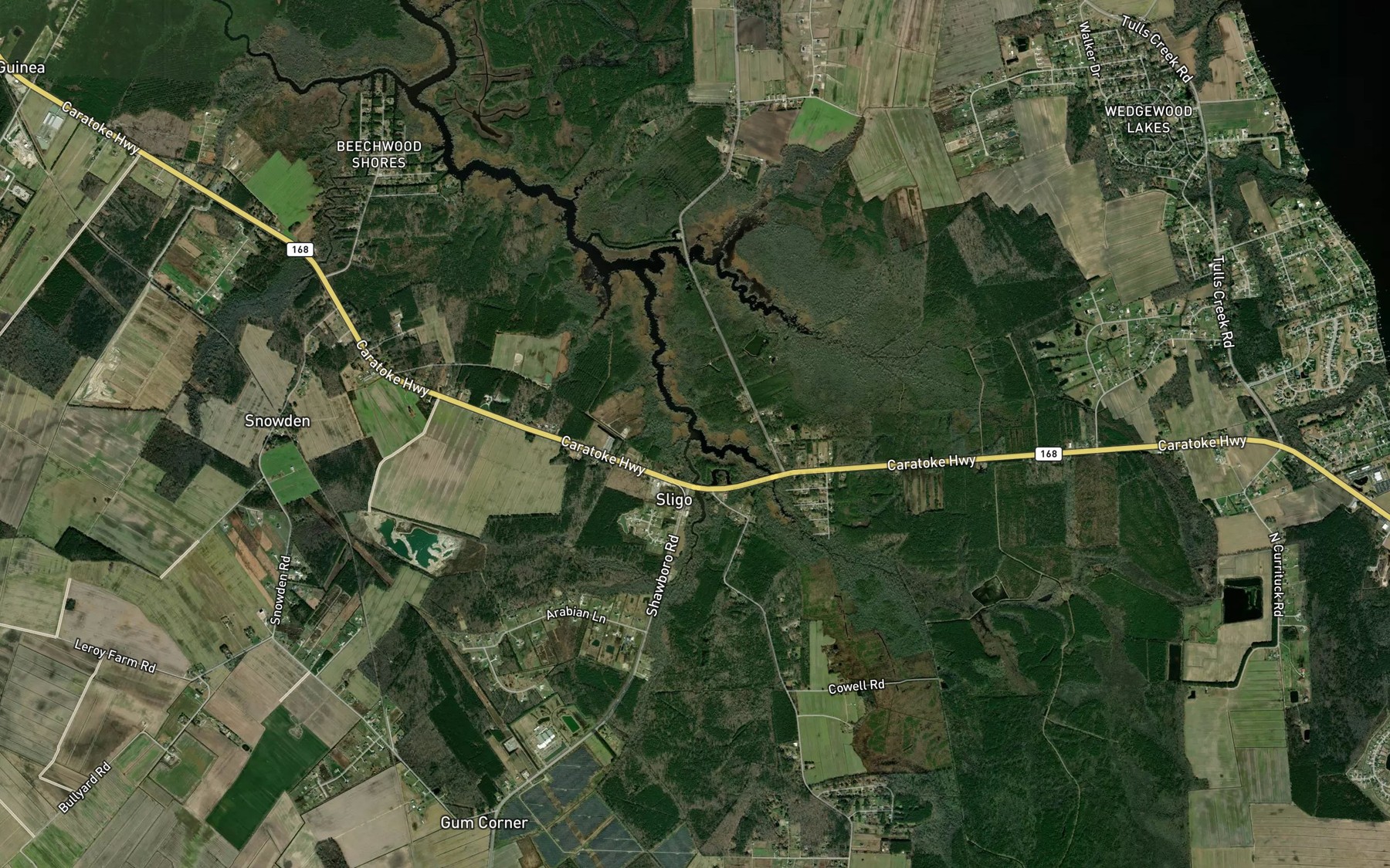 Satellite map of the Buckskin Creek