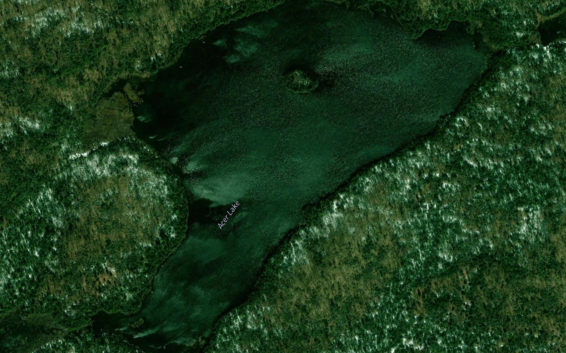 Satellite map of the Acer Lake