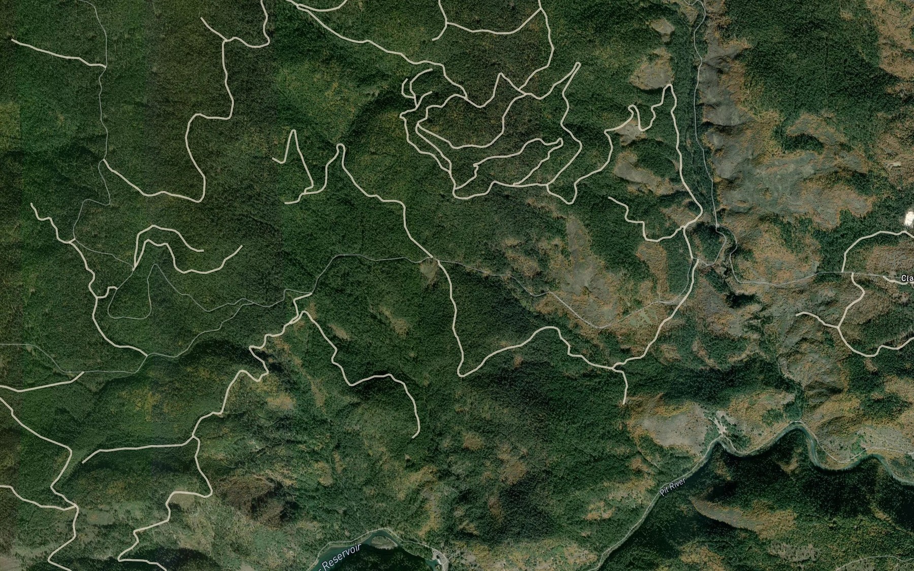 Satellite map of the Jake Spring