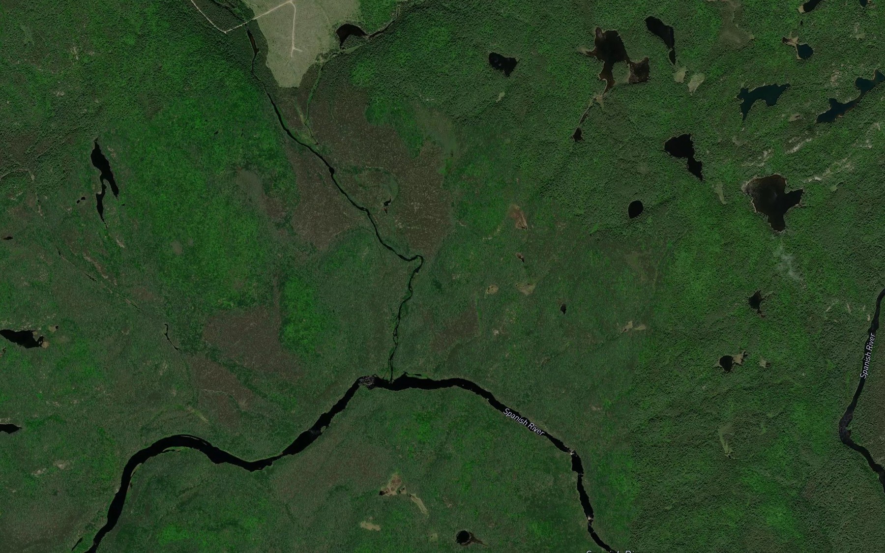 Satellite map of the Agnes River