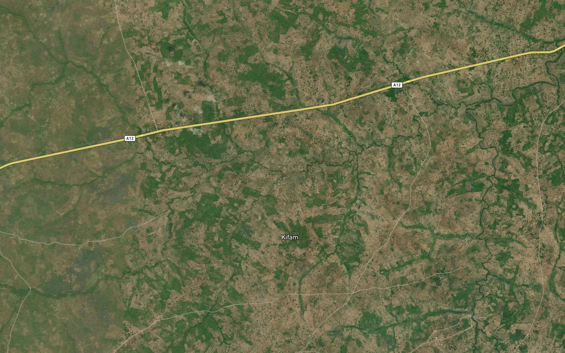 Satellite map of the River Yangnya