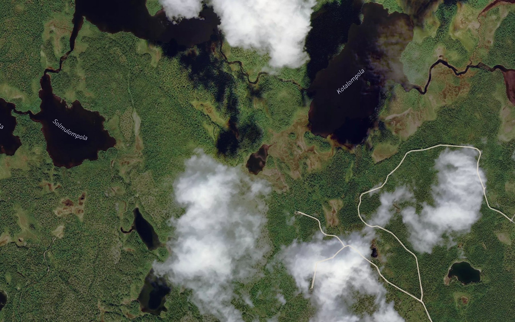 Satellite map of the Lauttajarvi