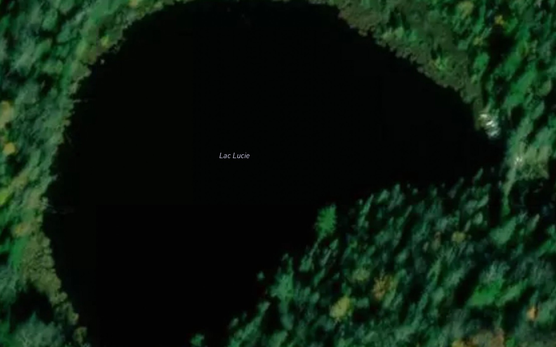 Satellite map of the Lac Lucie