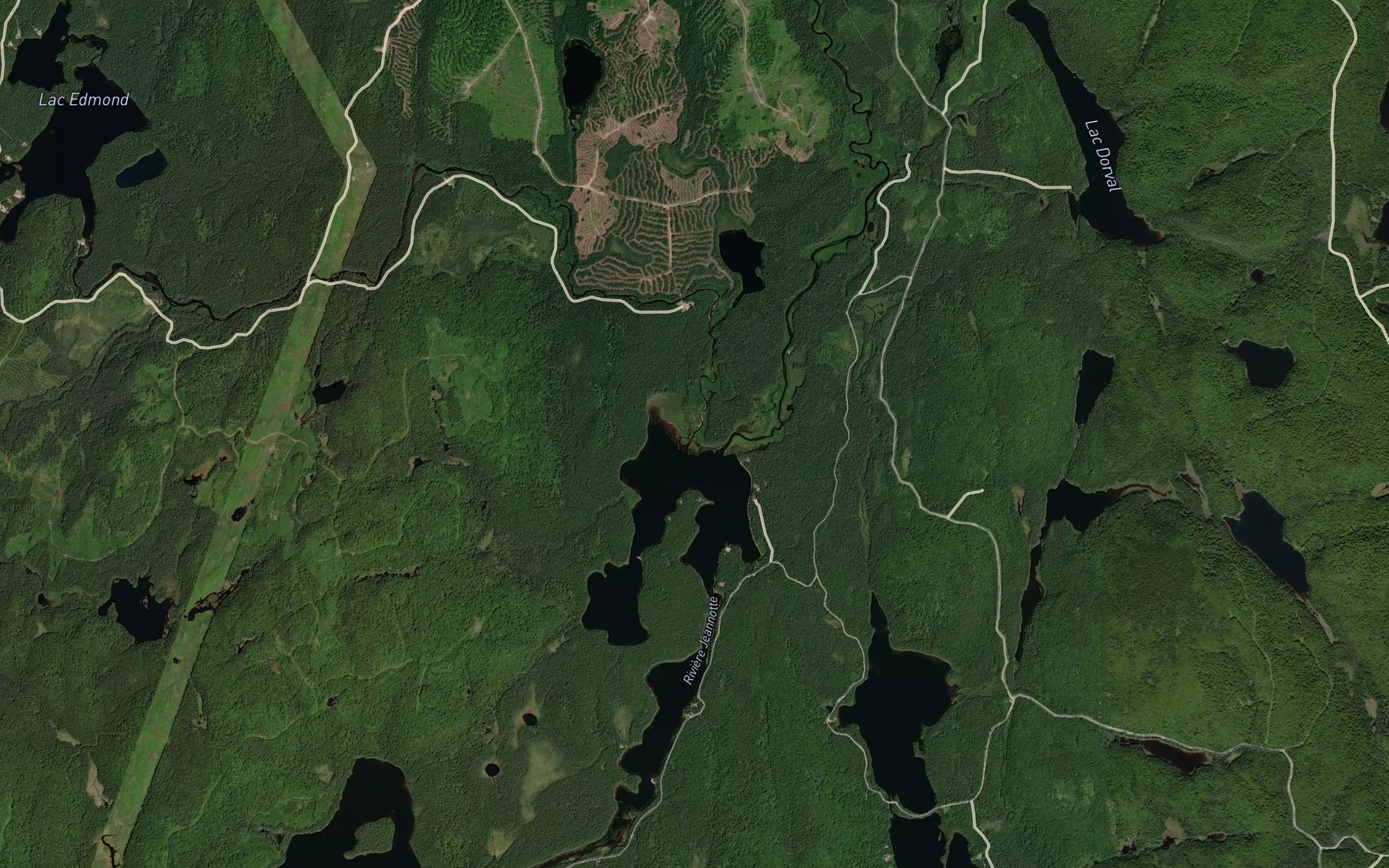Satellite map of the Petite riviere Vermillon