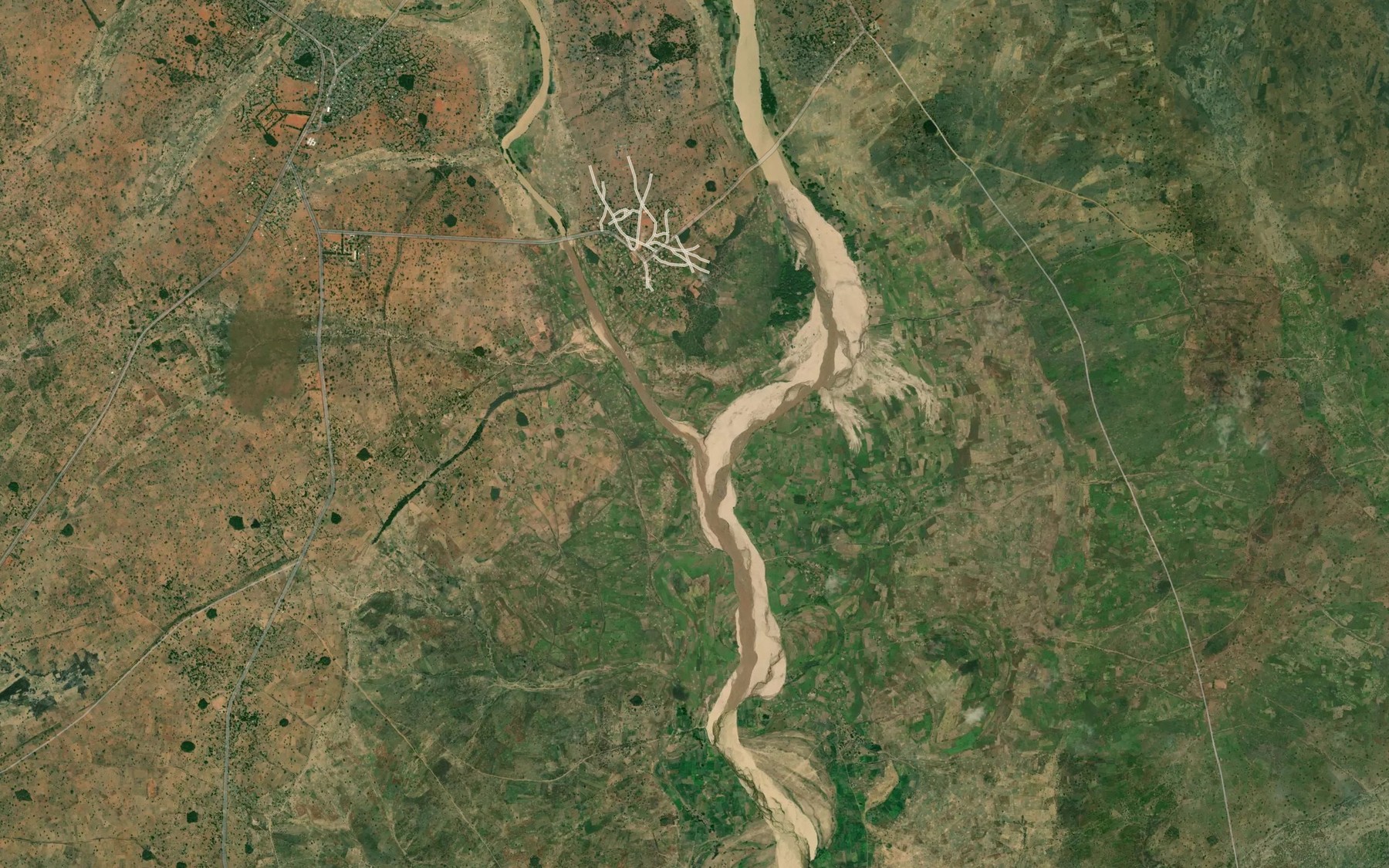 Satellite map of the River Maimo