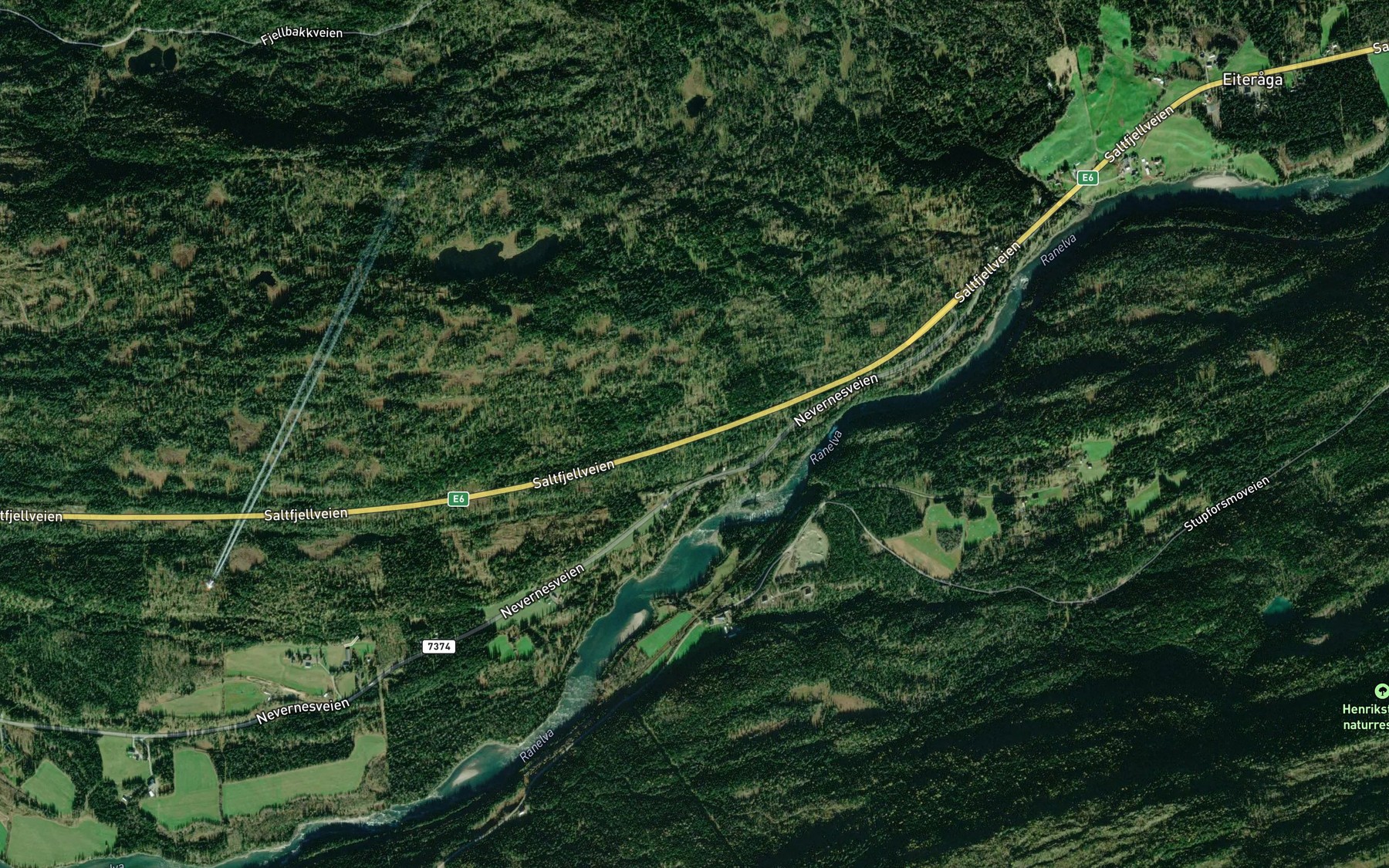 Satellite map of the Nordlibekken