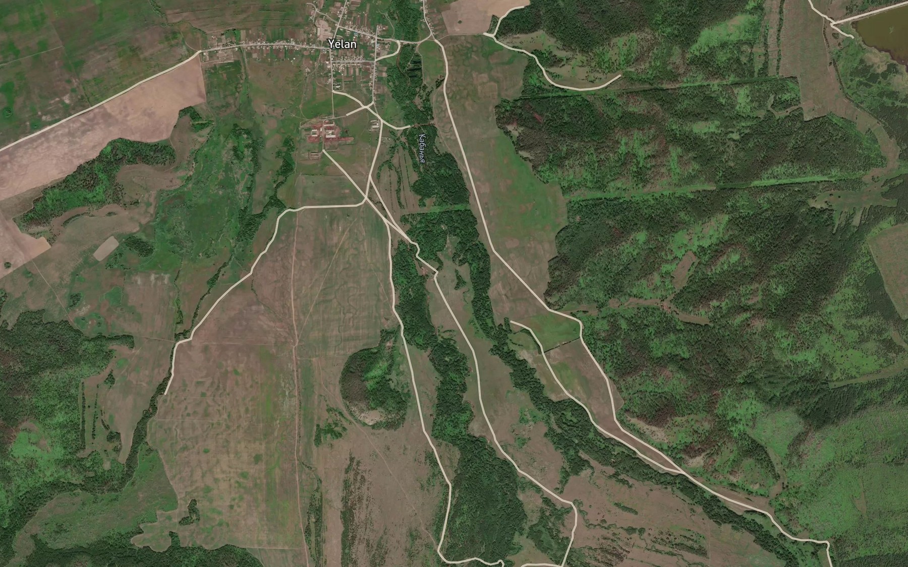Satellite map of the Kaban'ya