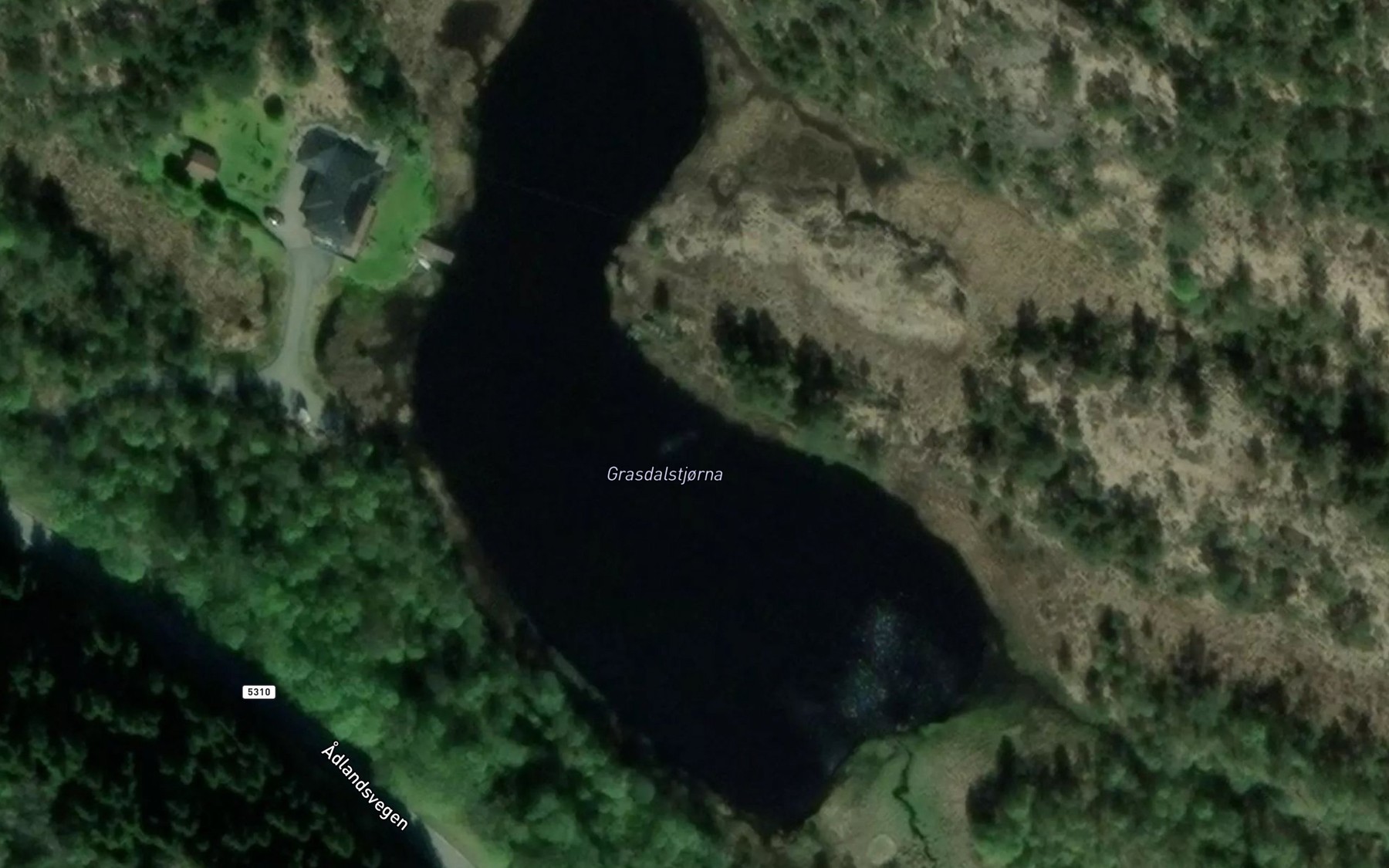 Satellite map of the Grasdalstjorna