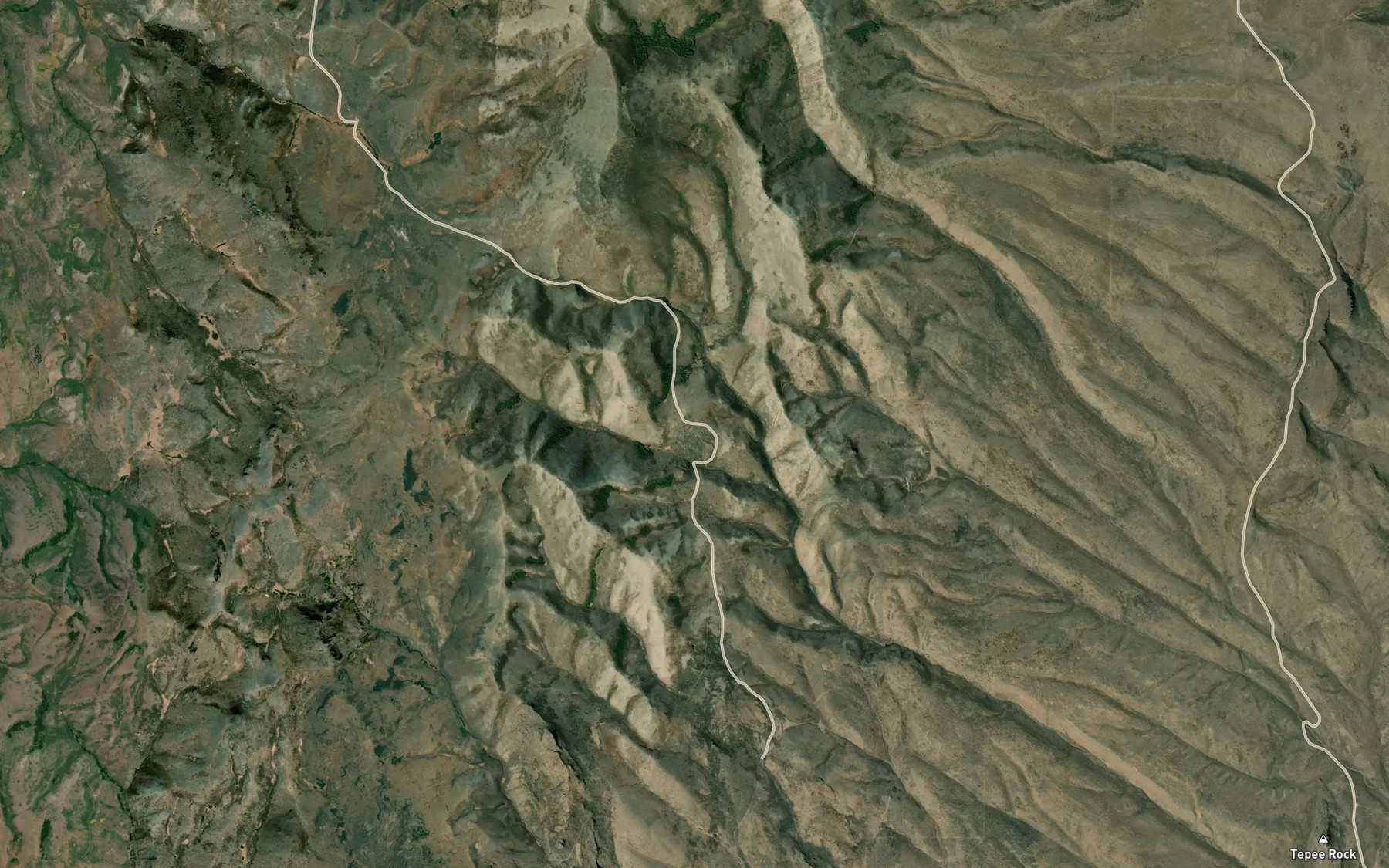 Satellite map of the Indian Mike Creek