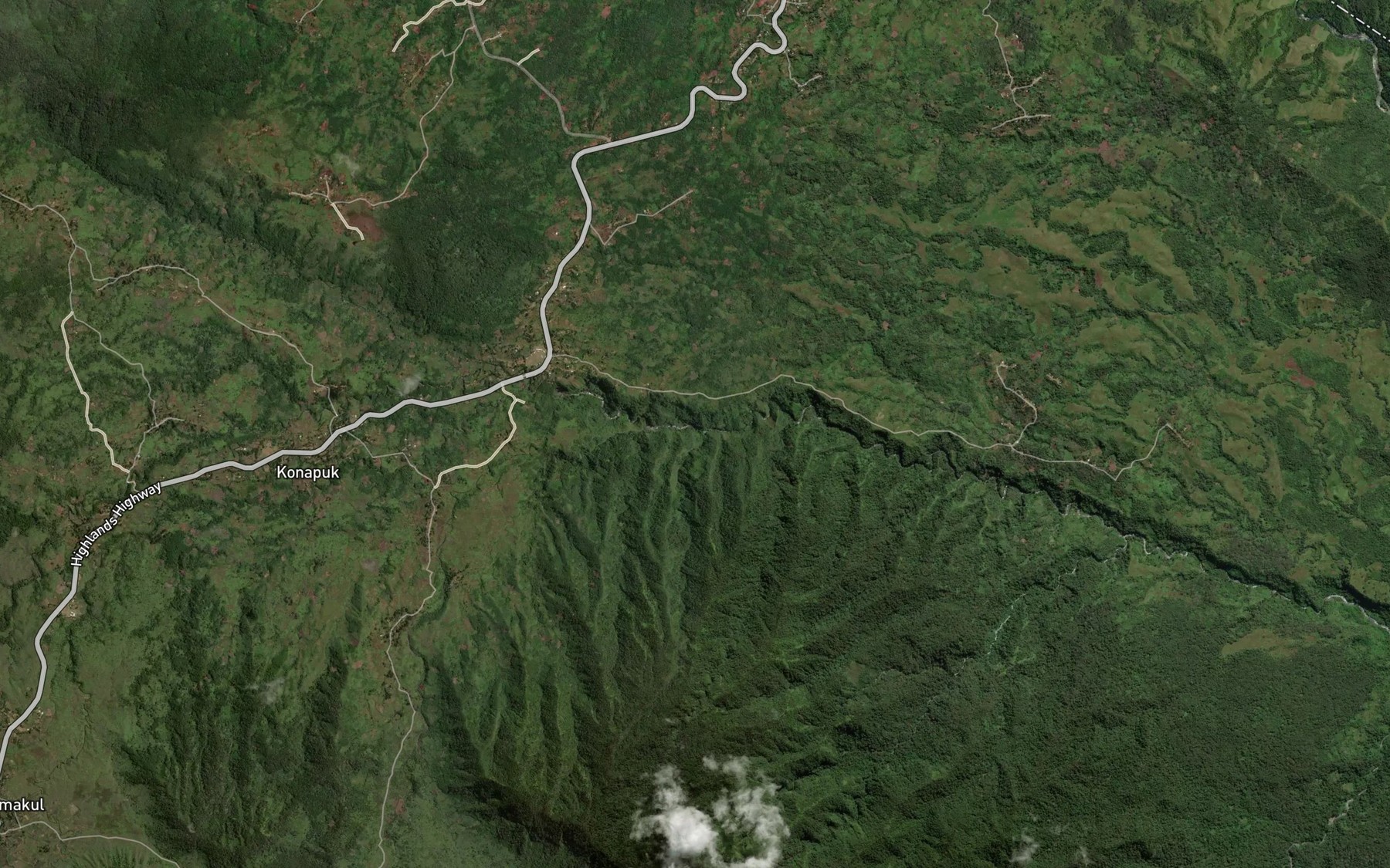 Satellite map of the Agiba River