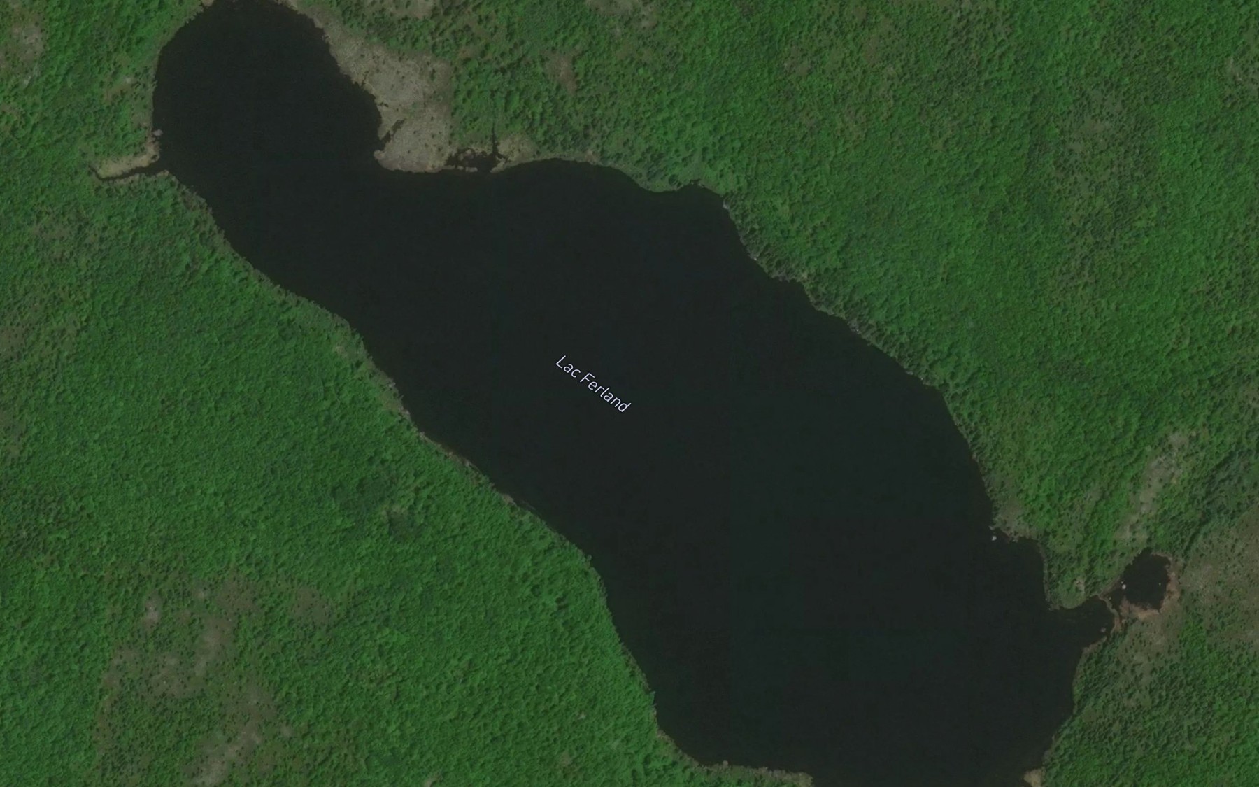 Satellite map of the Lac Ferland