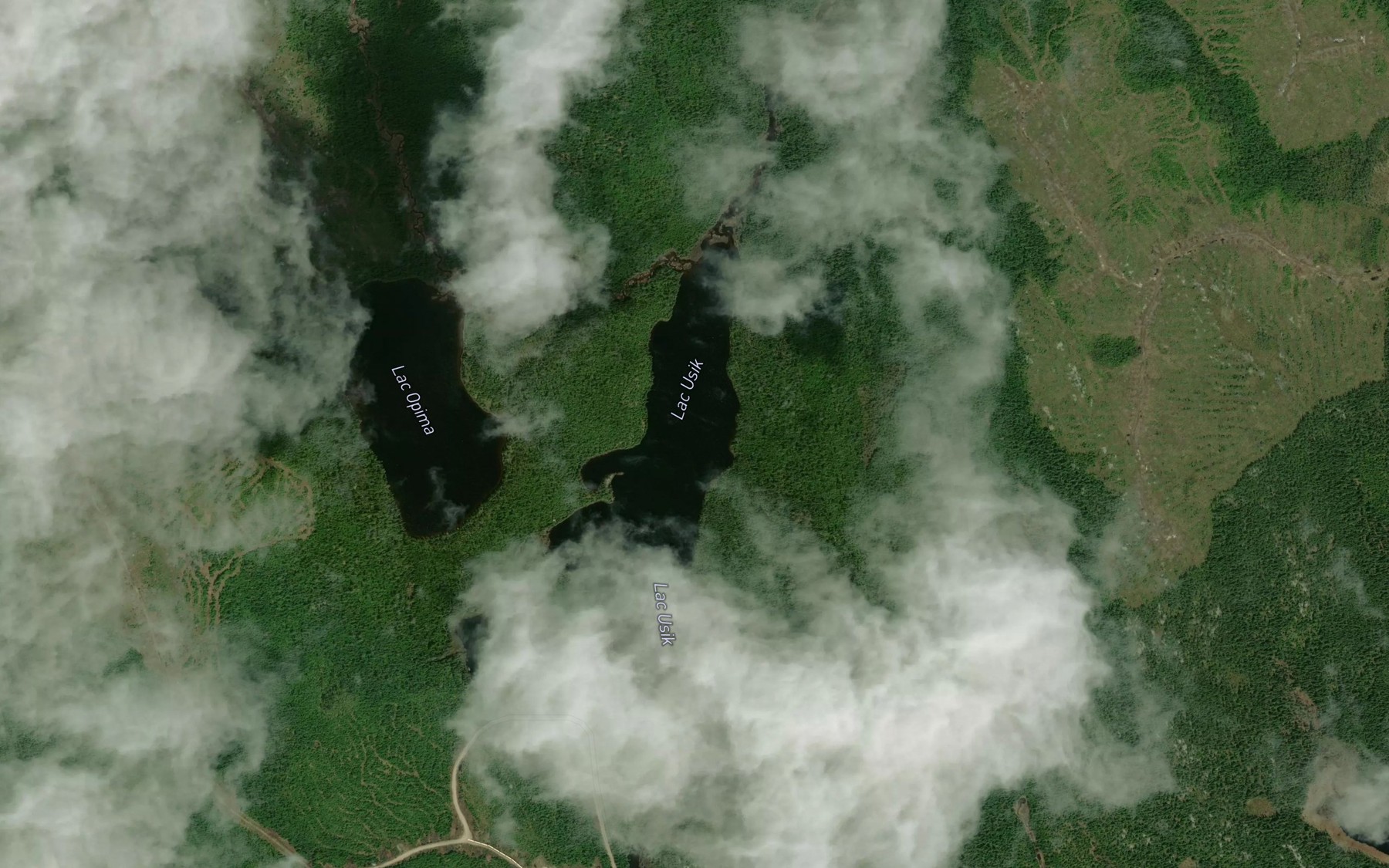 Satellite map of the Lac Usik