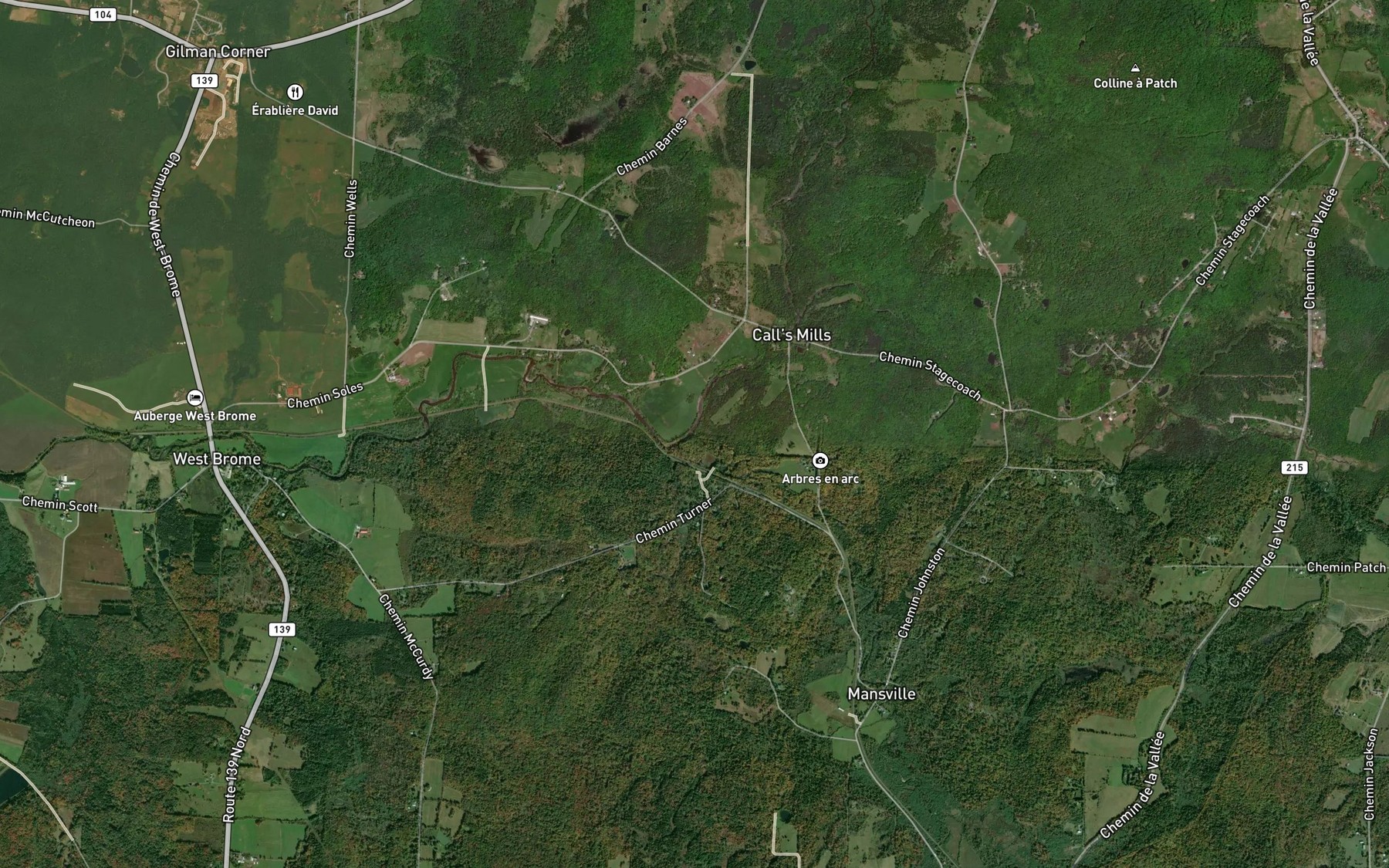 Satellite map of the Ruisseau North Branch