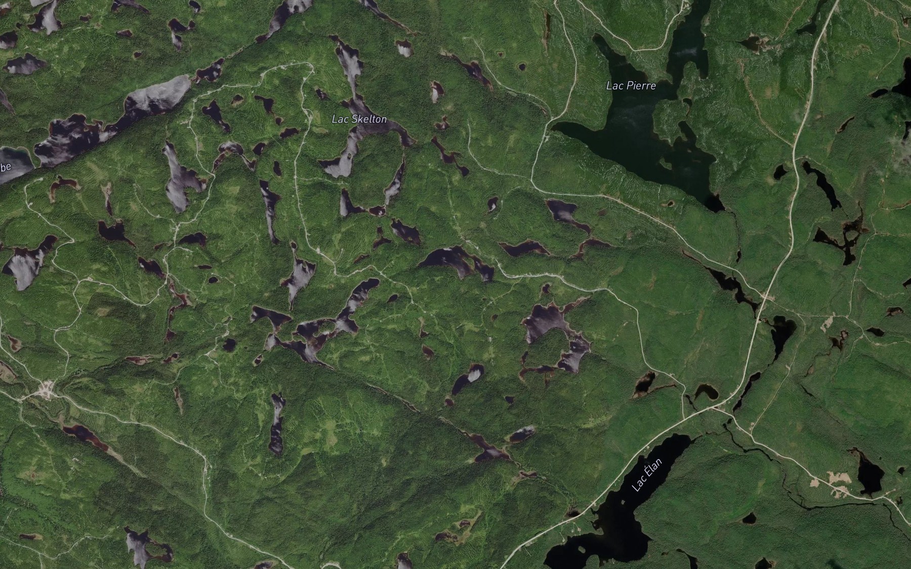 Satellite map of the Lac de la Canicule
