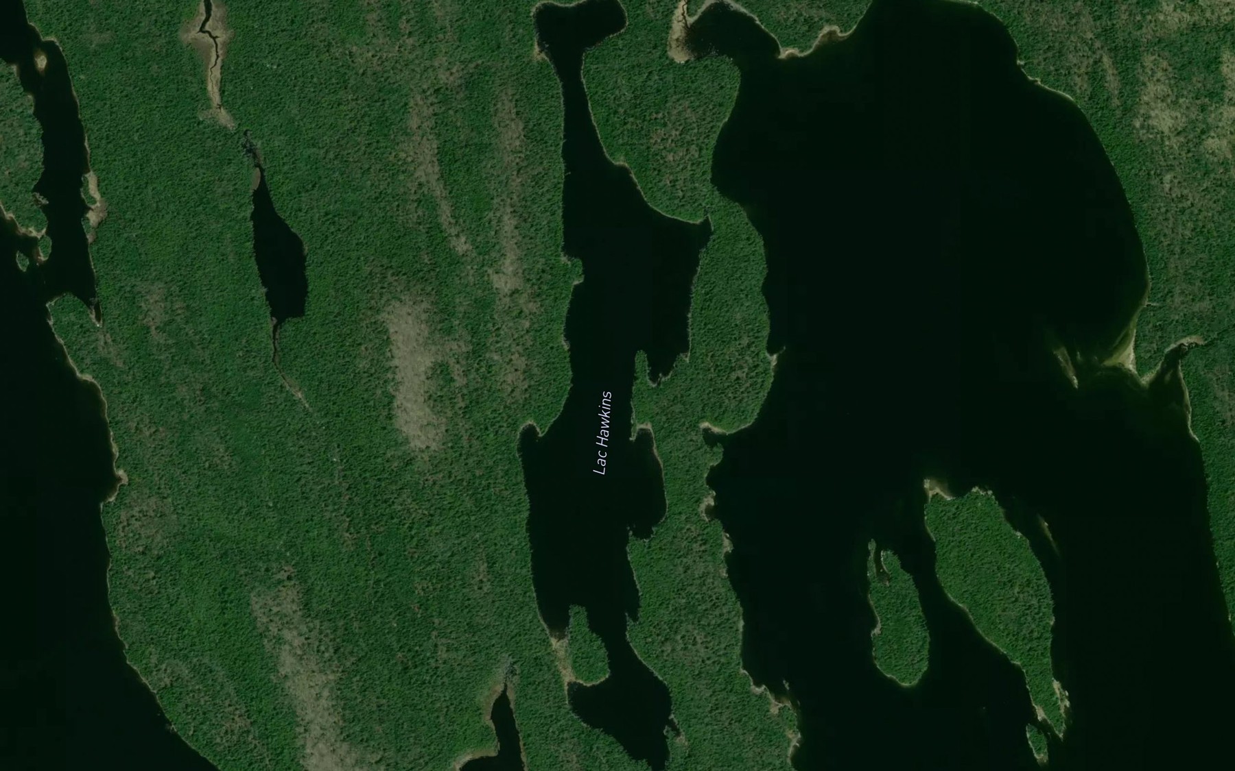 Satellite map of the Lac Hawkins