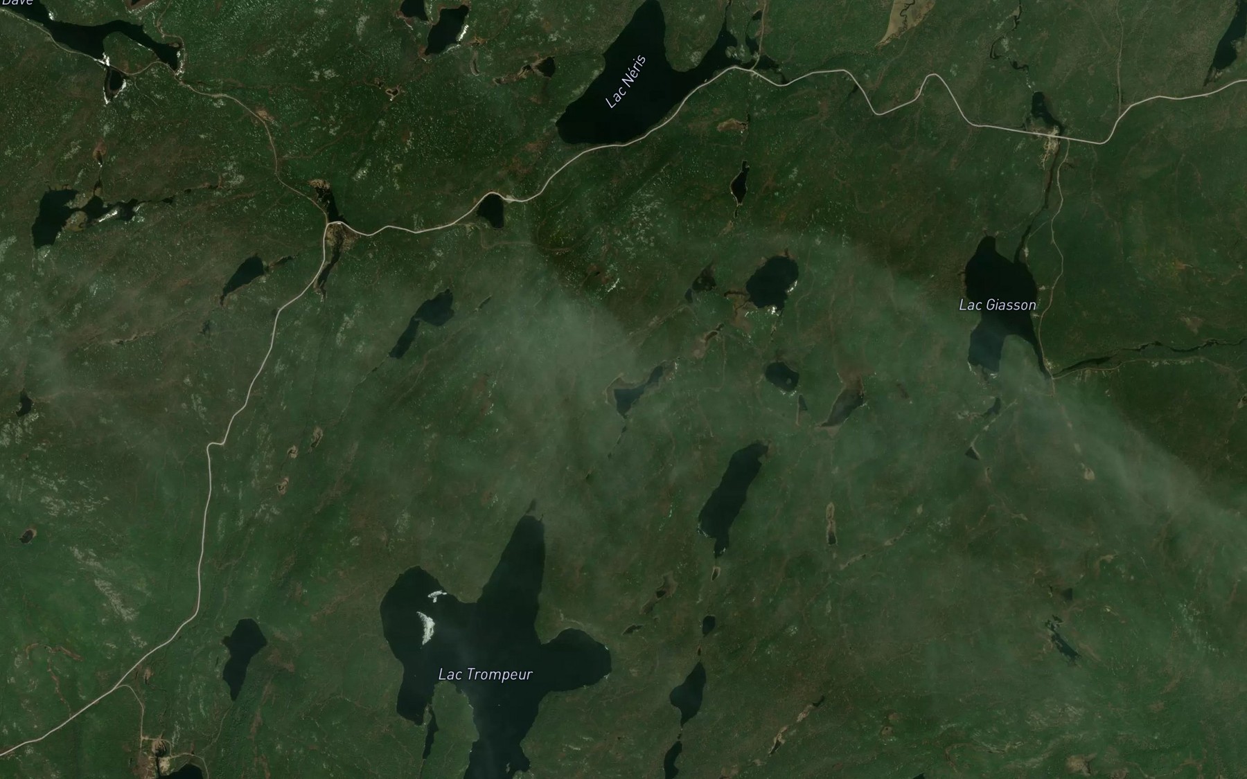 Satellite map of the Lac Slocum