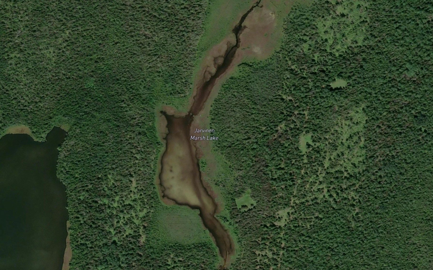 Satellite map of the Jarvinen Marsh Lake