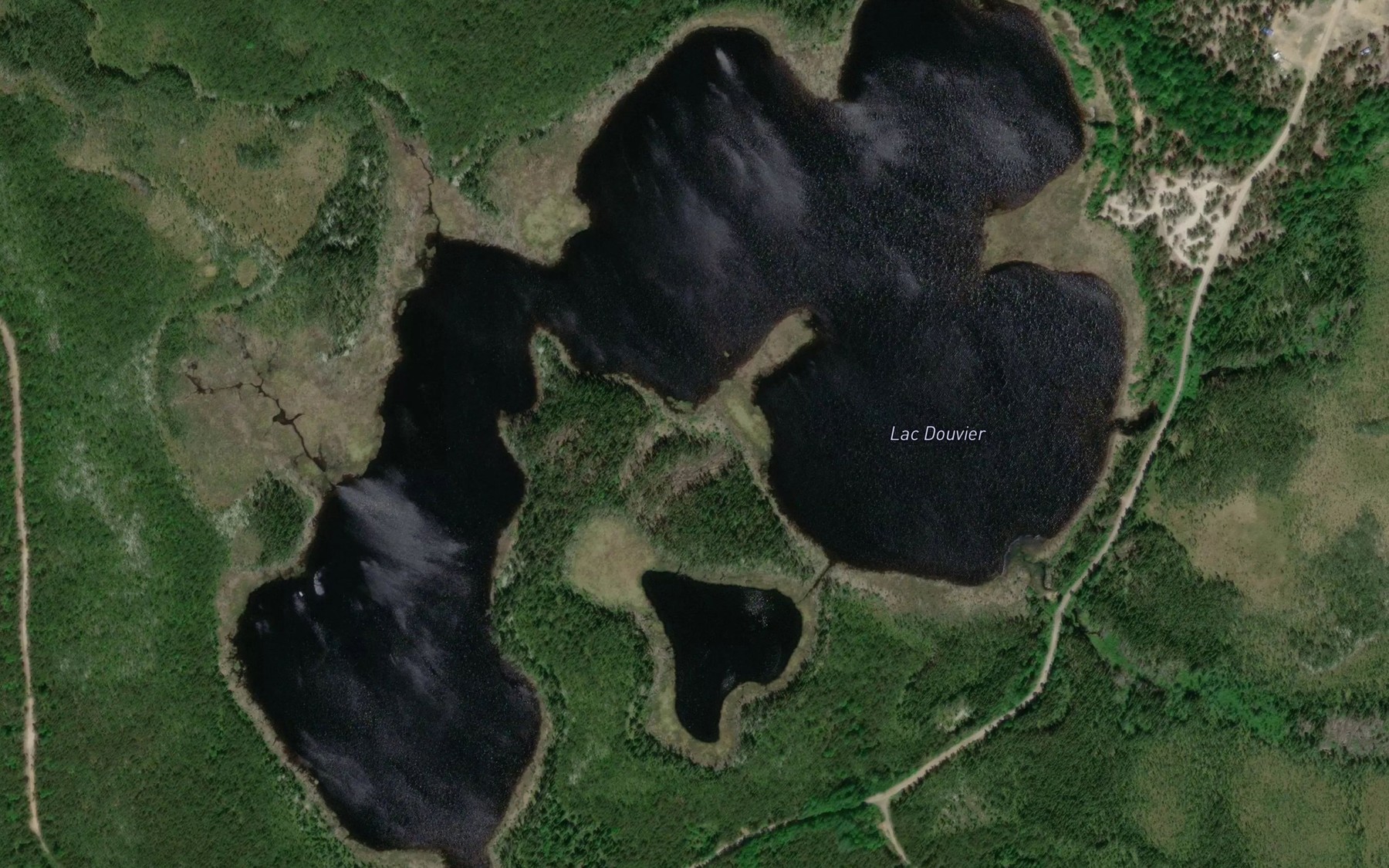 Satellite map of the Lac Douvier