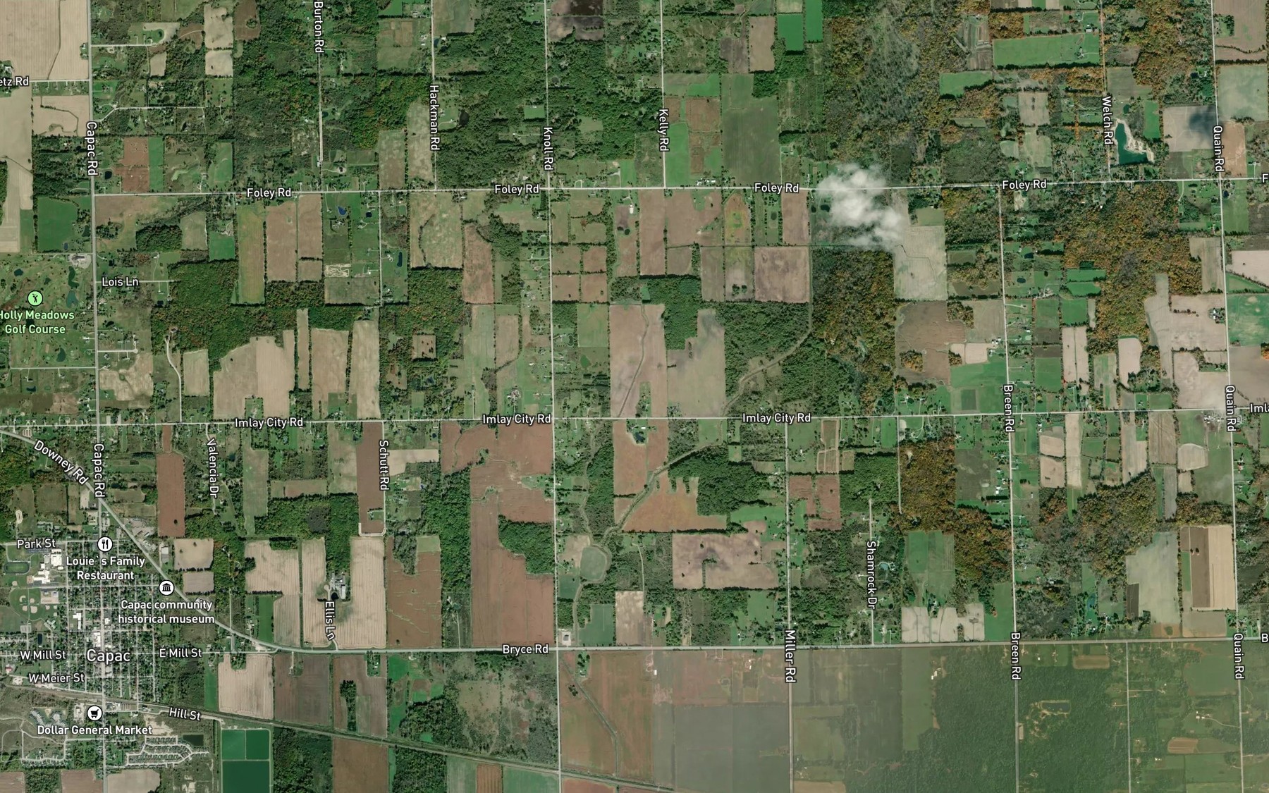 Satellite map of the Stein Drain