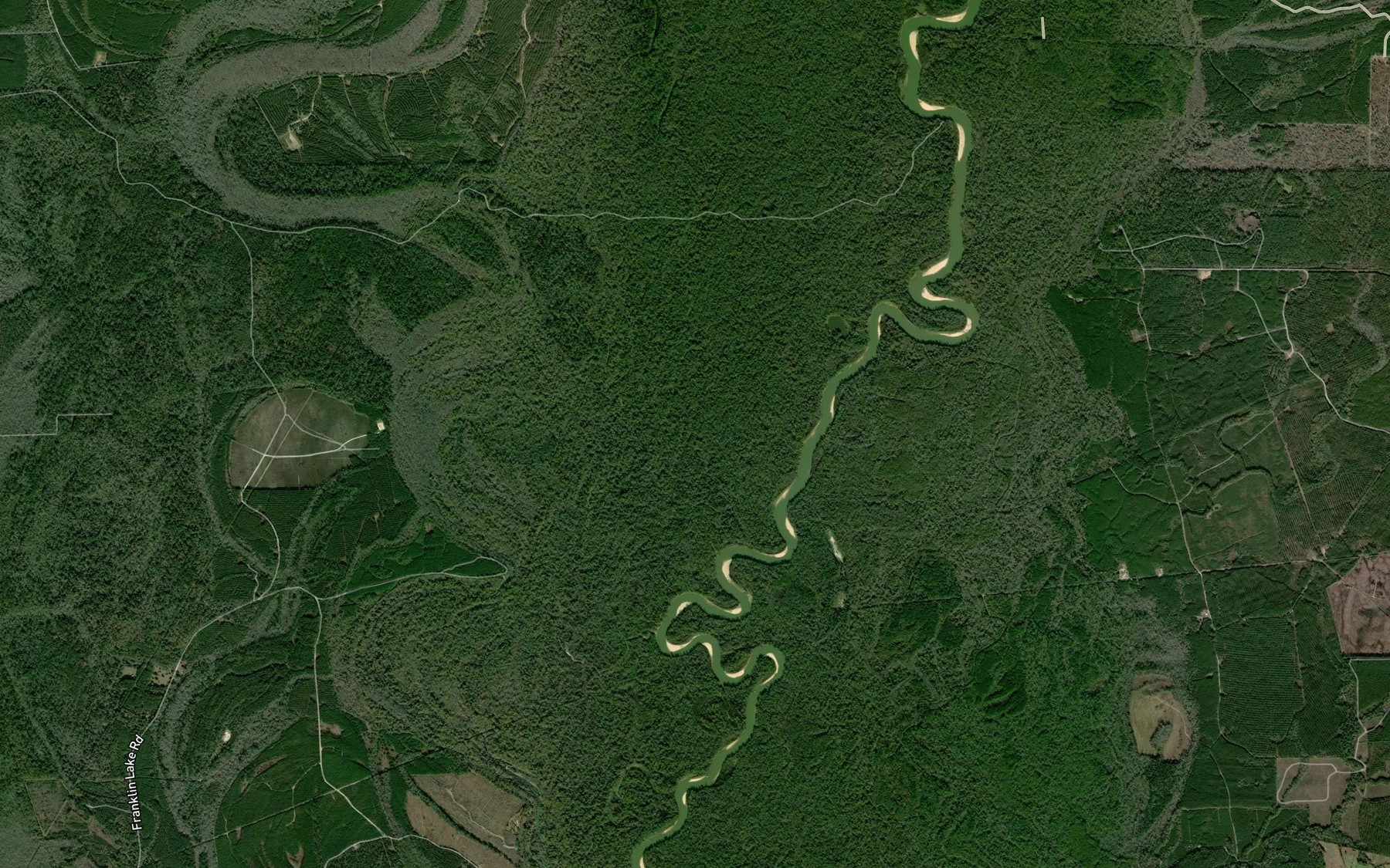 Satellite map of the Burnt Slough
