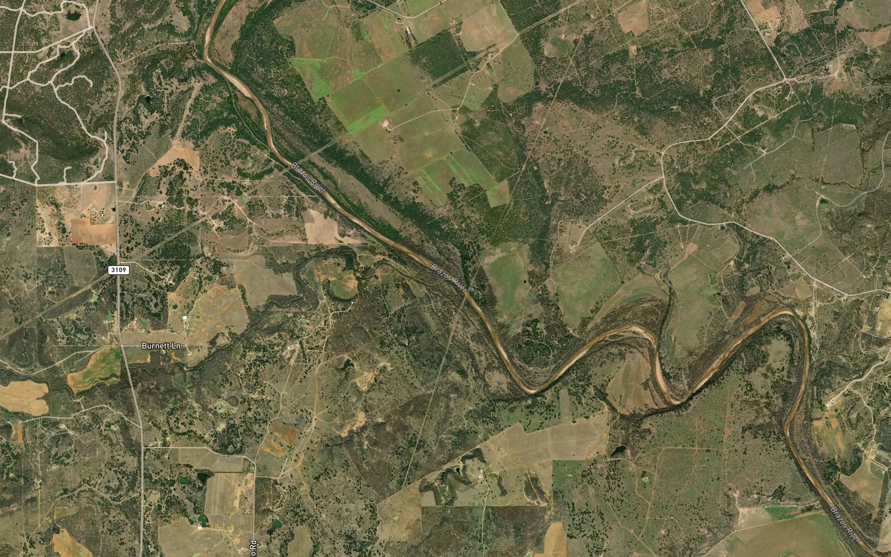 Satellite map of the Fish Creek