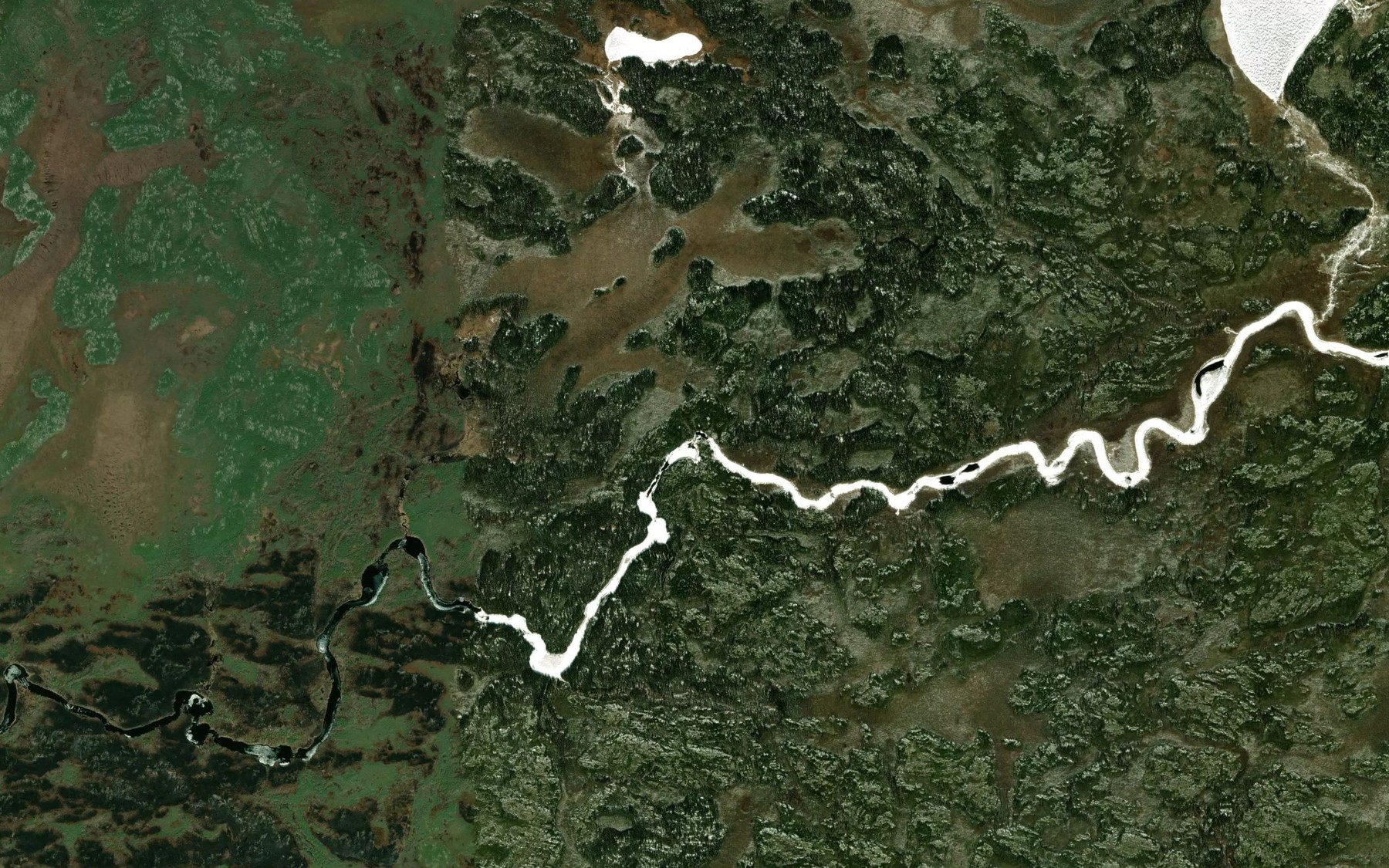 Satellite map of the Isputtinoow Rapids