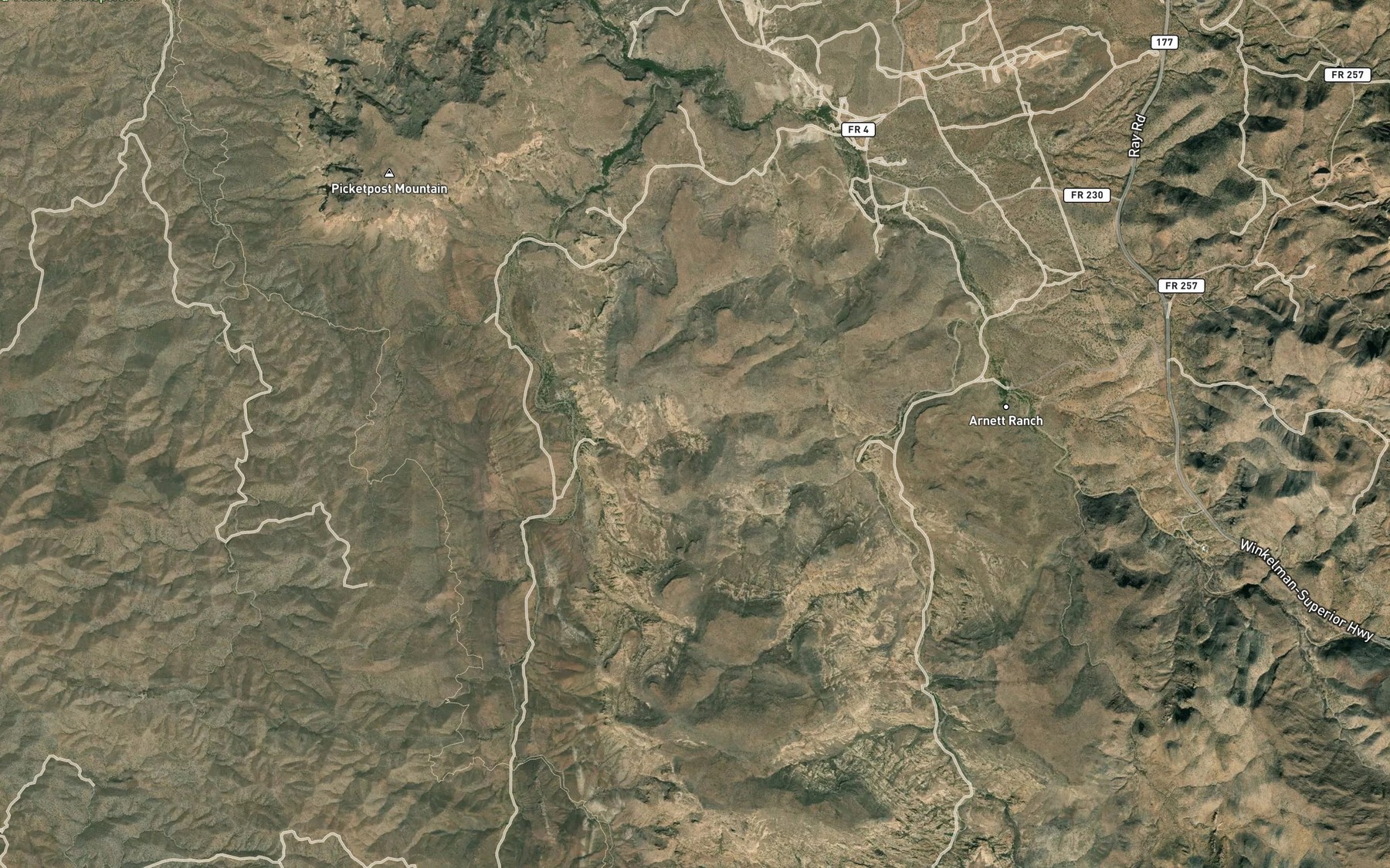 Satellite map of the Filaria Spring