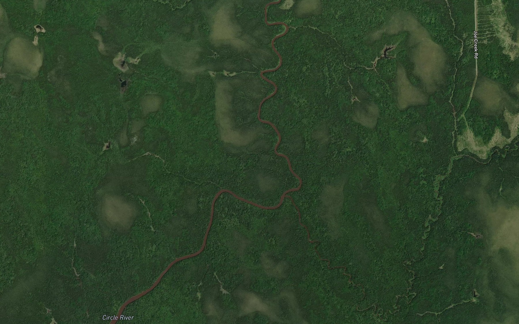 Satellite map of the Joe Creek