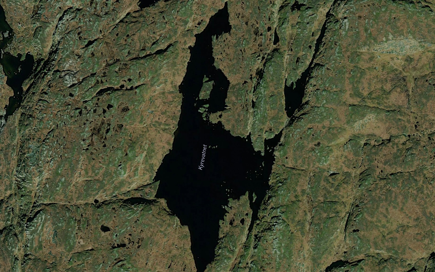 Satellite map of the Kyrevatnet