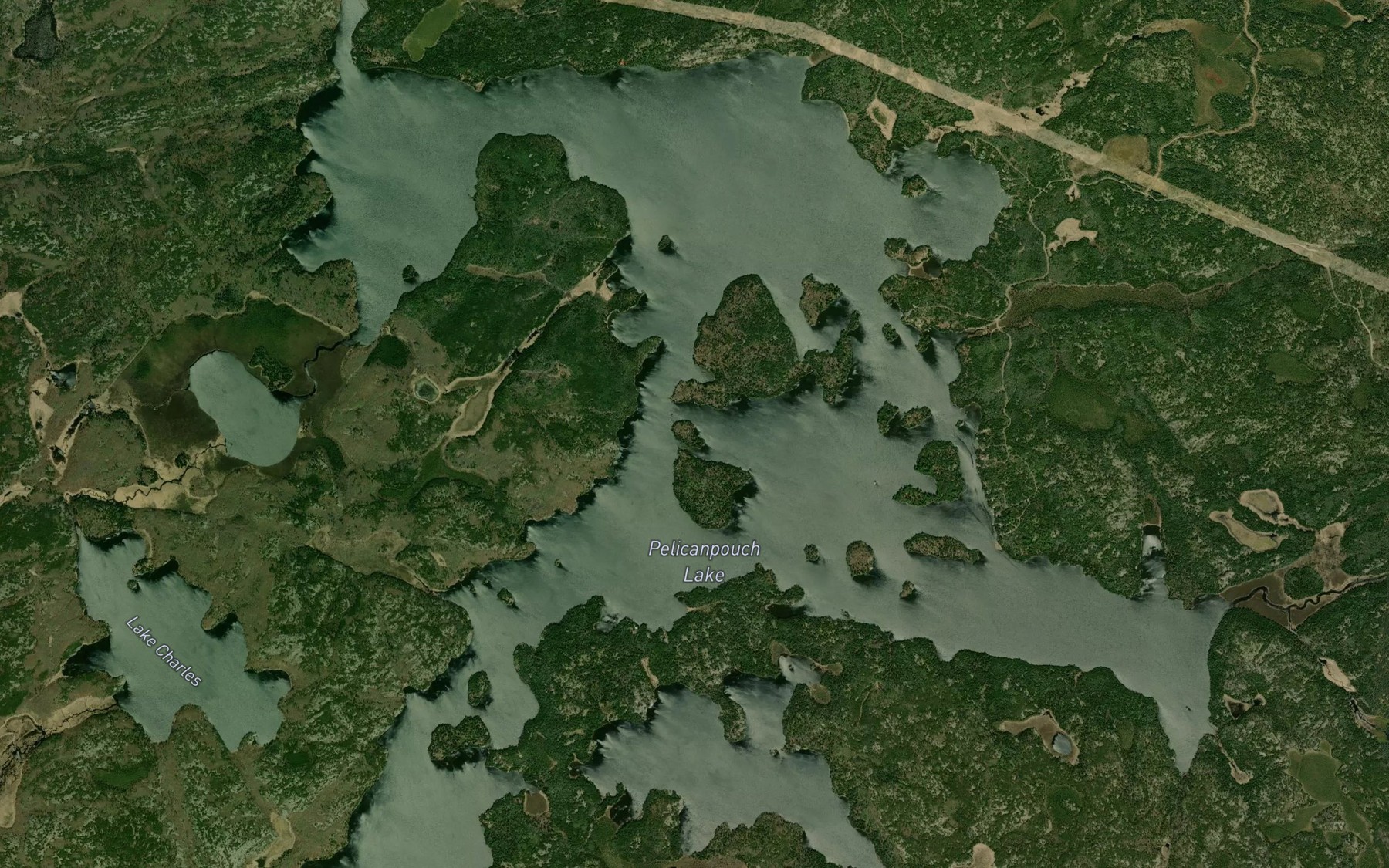 Satellite map of the Pelicanpouch Lake