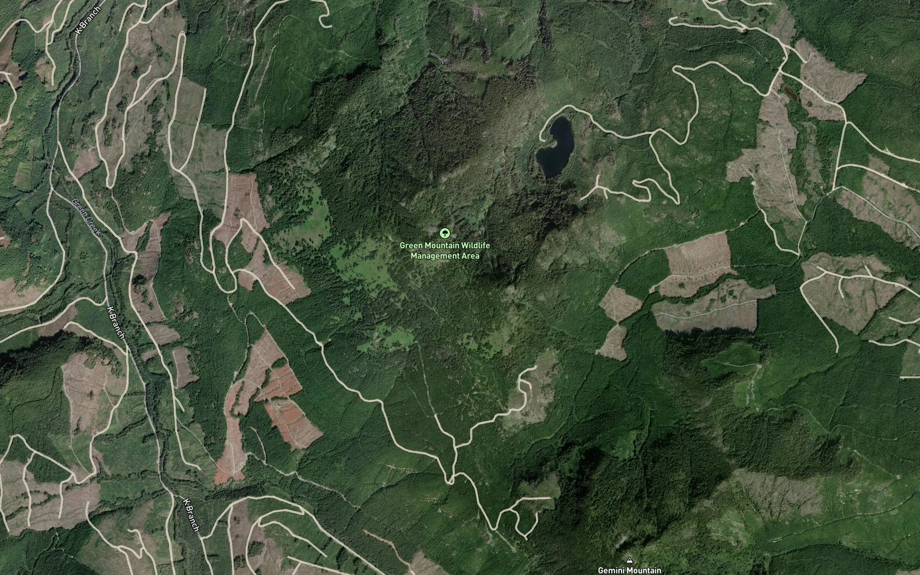 Satellite map of the Sno-Bird Lake