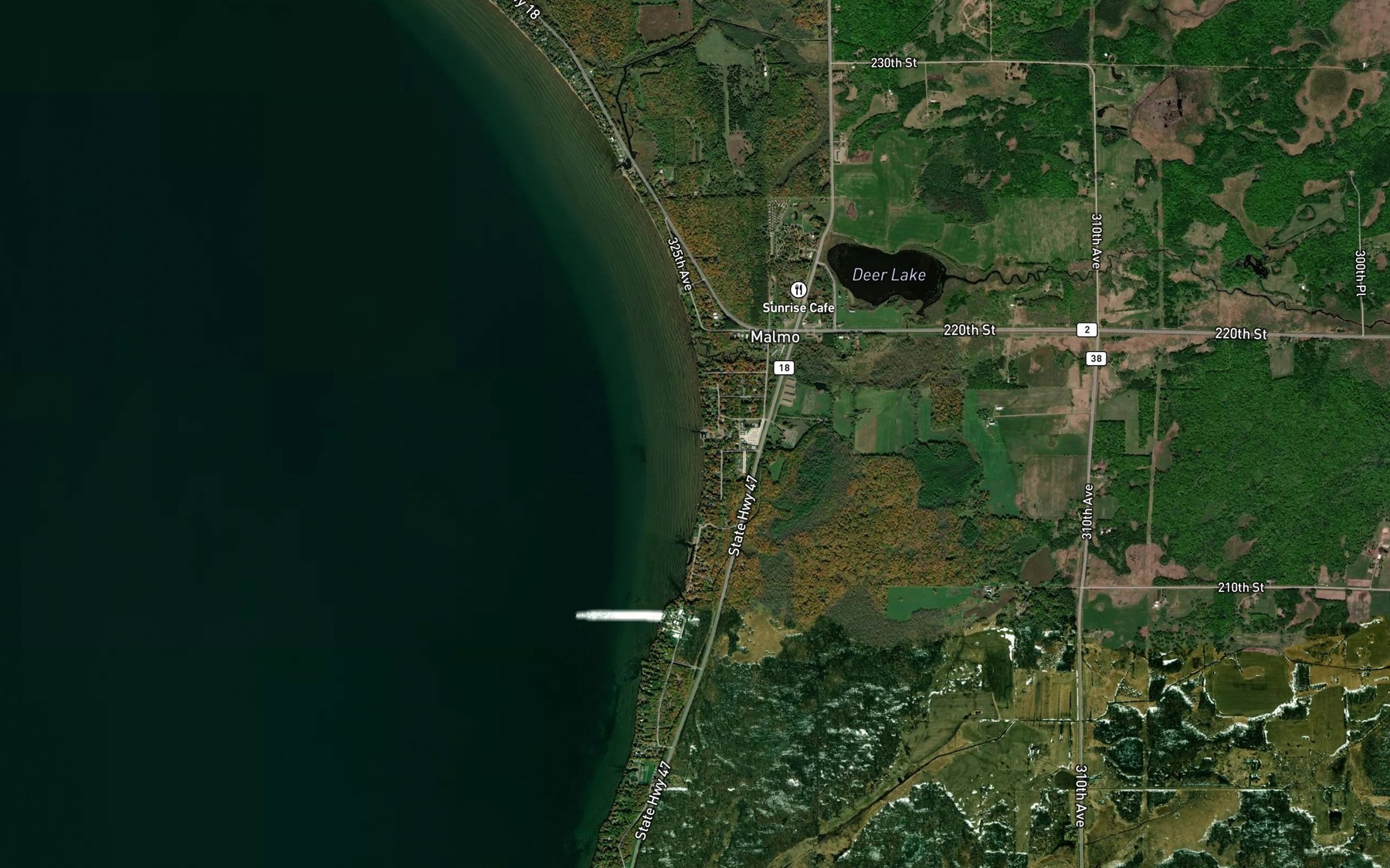 Satellite map of the Malmo Bay