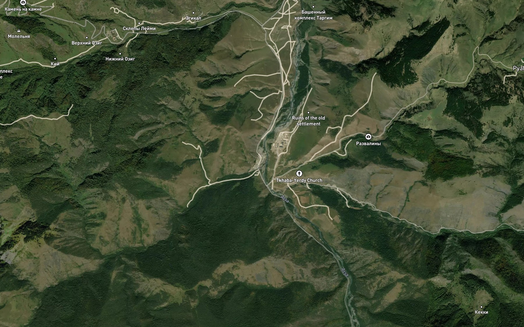 Satellite map of the Sartu